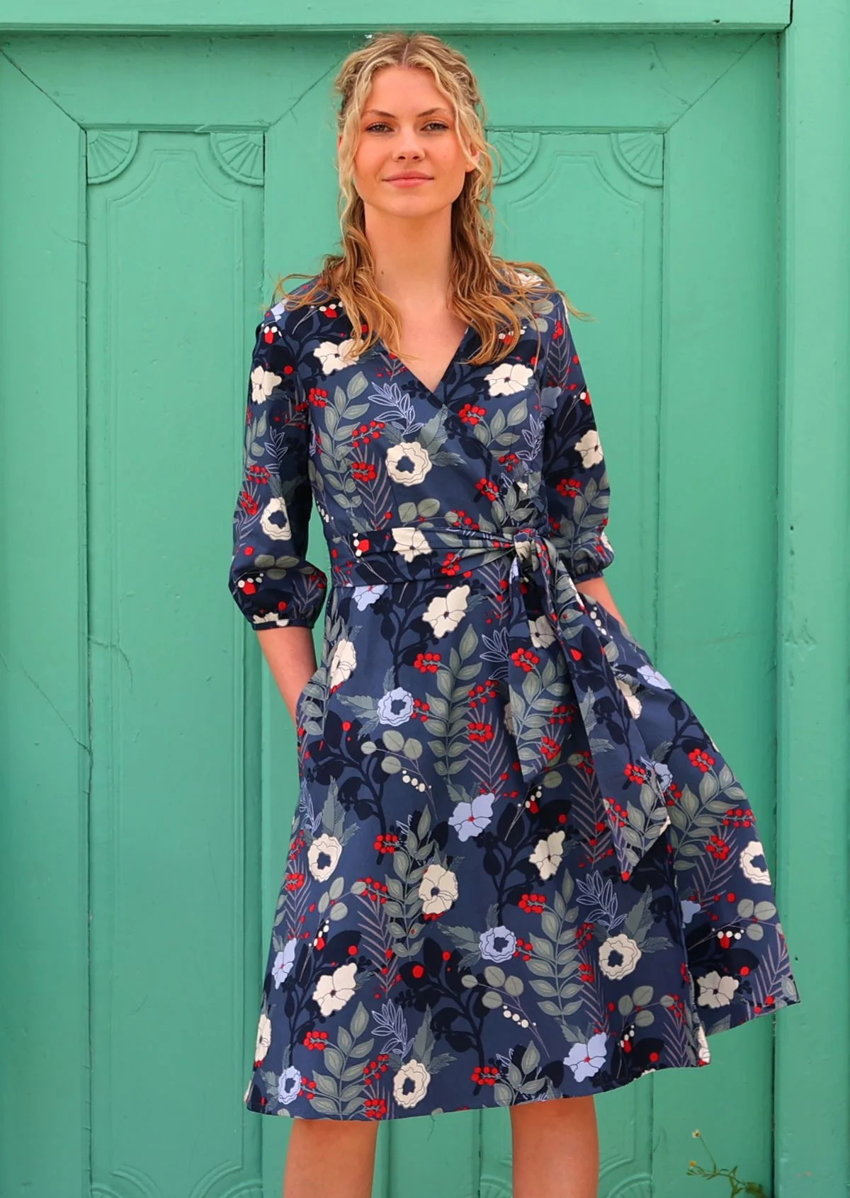 Ella Wrap Dress Gardenia - Ysert