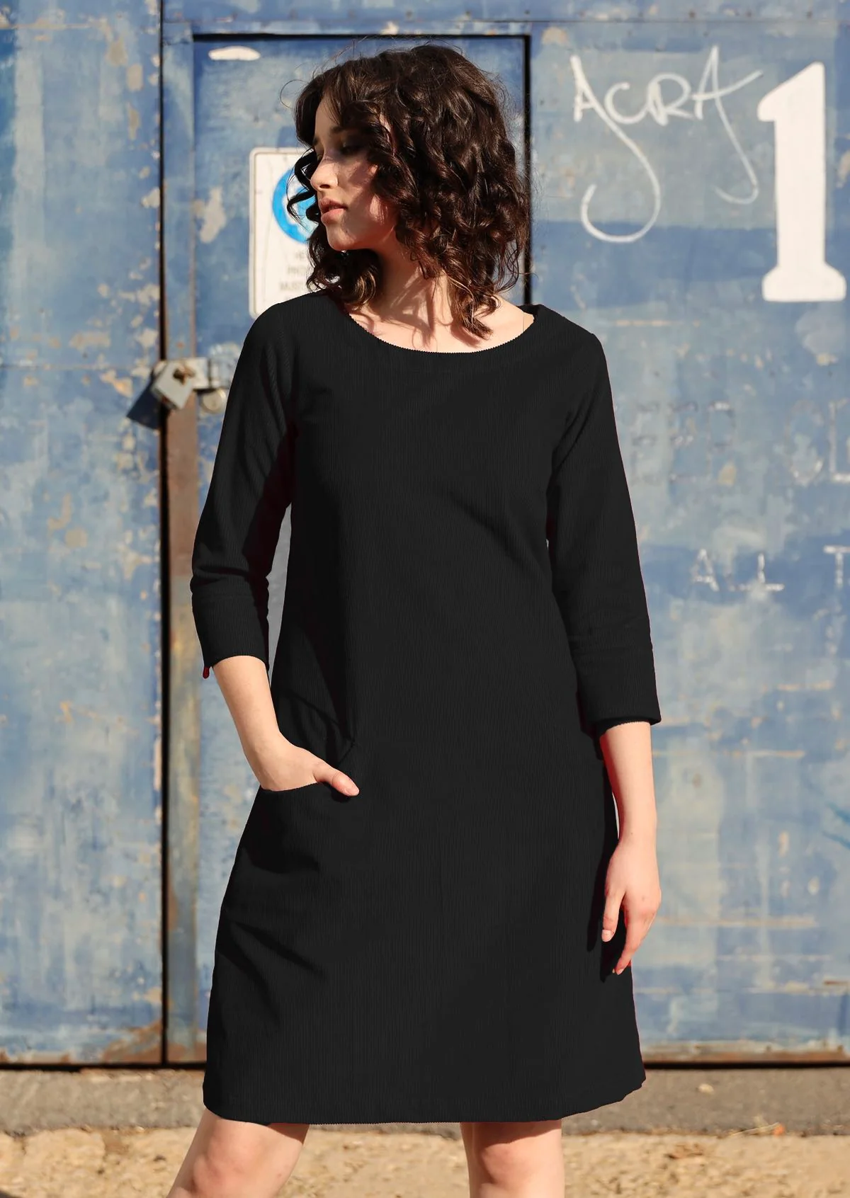 Jamie Corduroy Dress Black - Ysert
