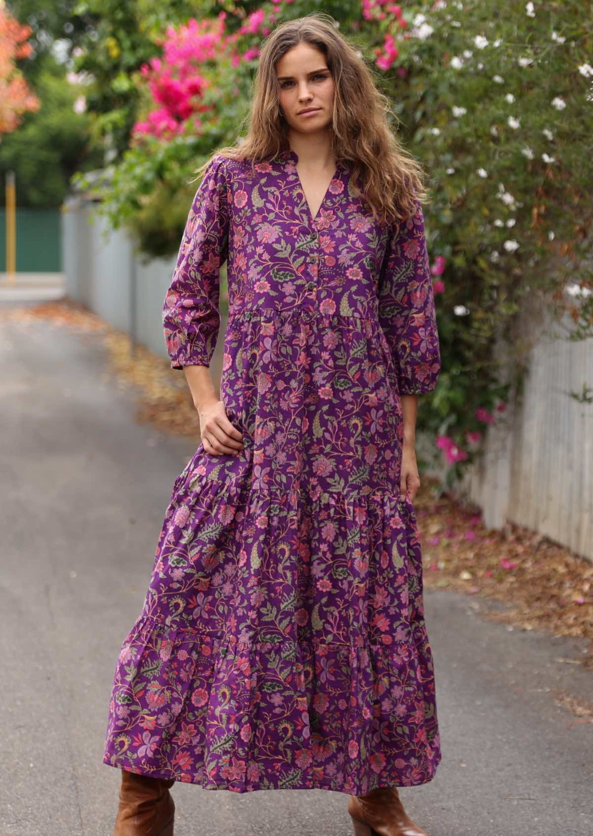 Amethyst Tiered Maxi Dress - Ysert