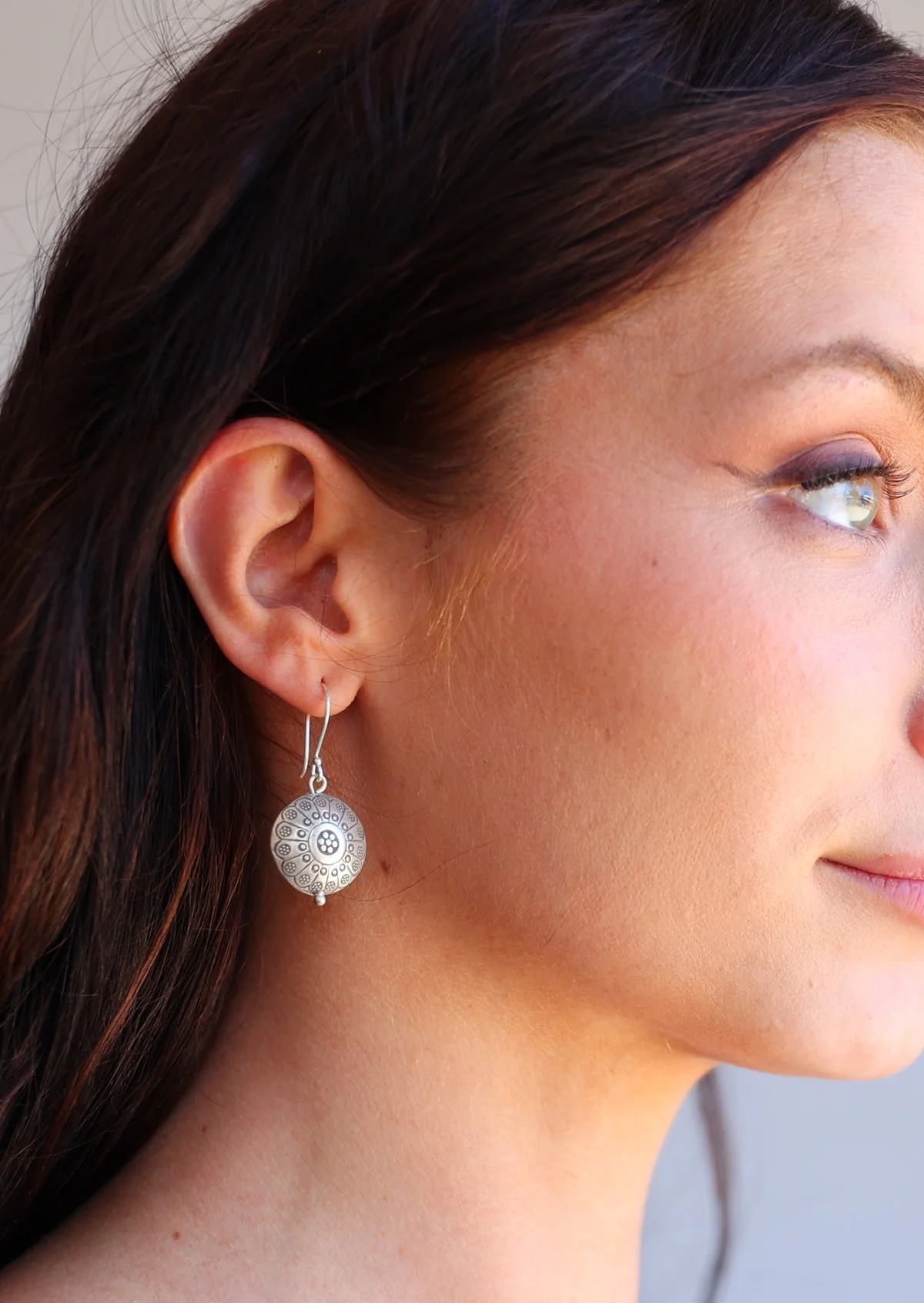 Hill Tribe Silver Sunflower Earrings - Ysert