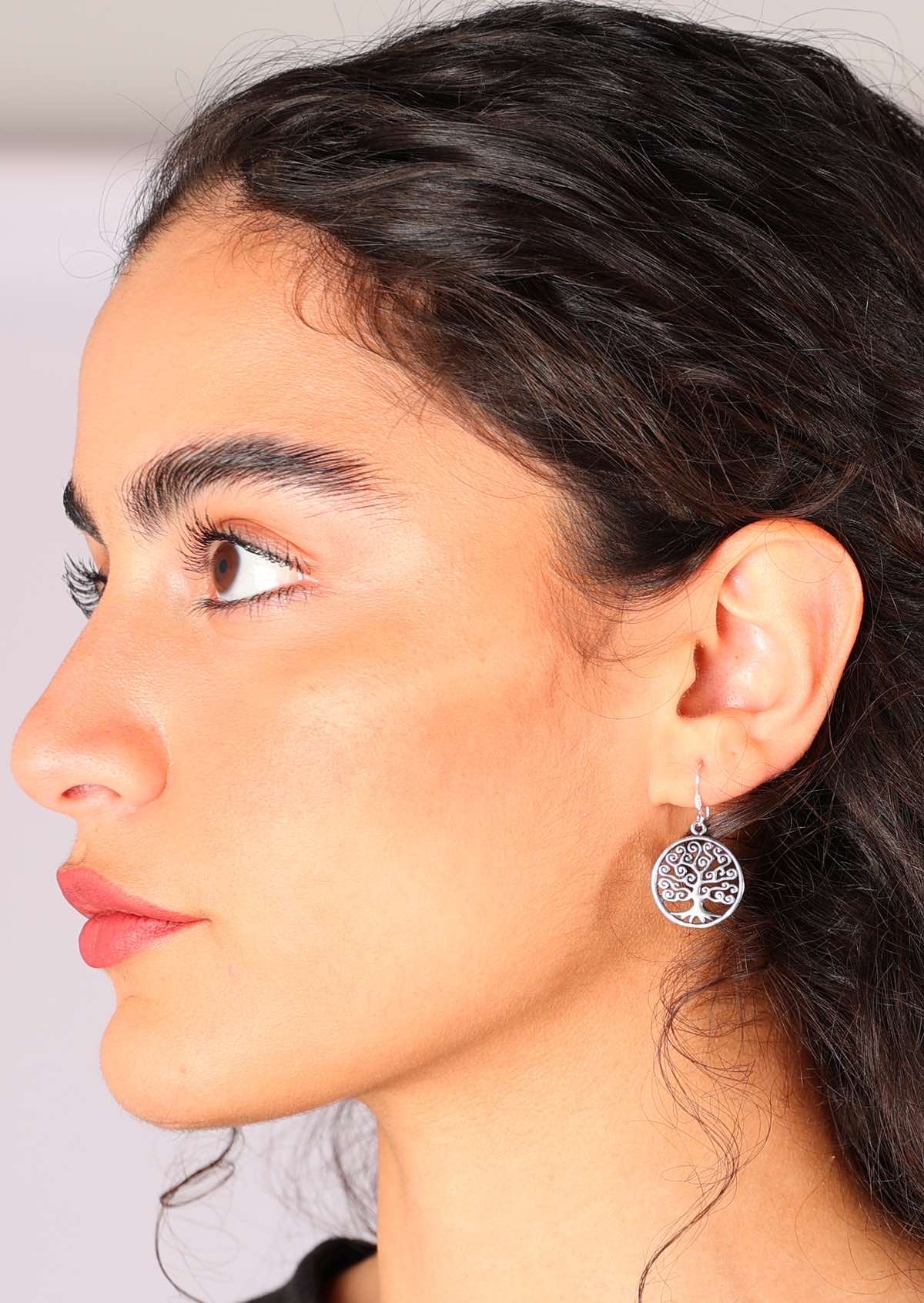 Silver Klimt Tree of Life Earrings - Ysert