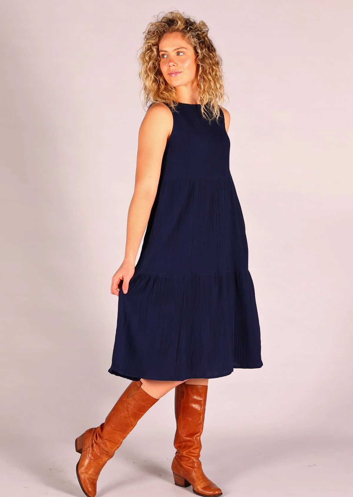 Tully Dress Ocean Cavern - Ysert