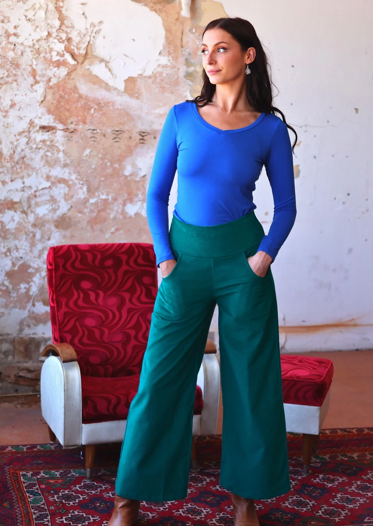 Esta Corduroy Pants Everglade - Ysert