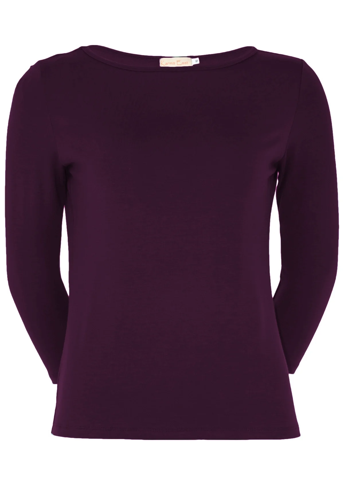 Boat Neck Top Dark Purple - Ysert