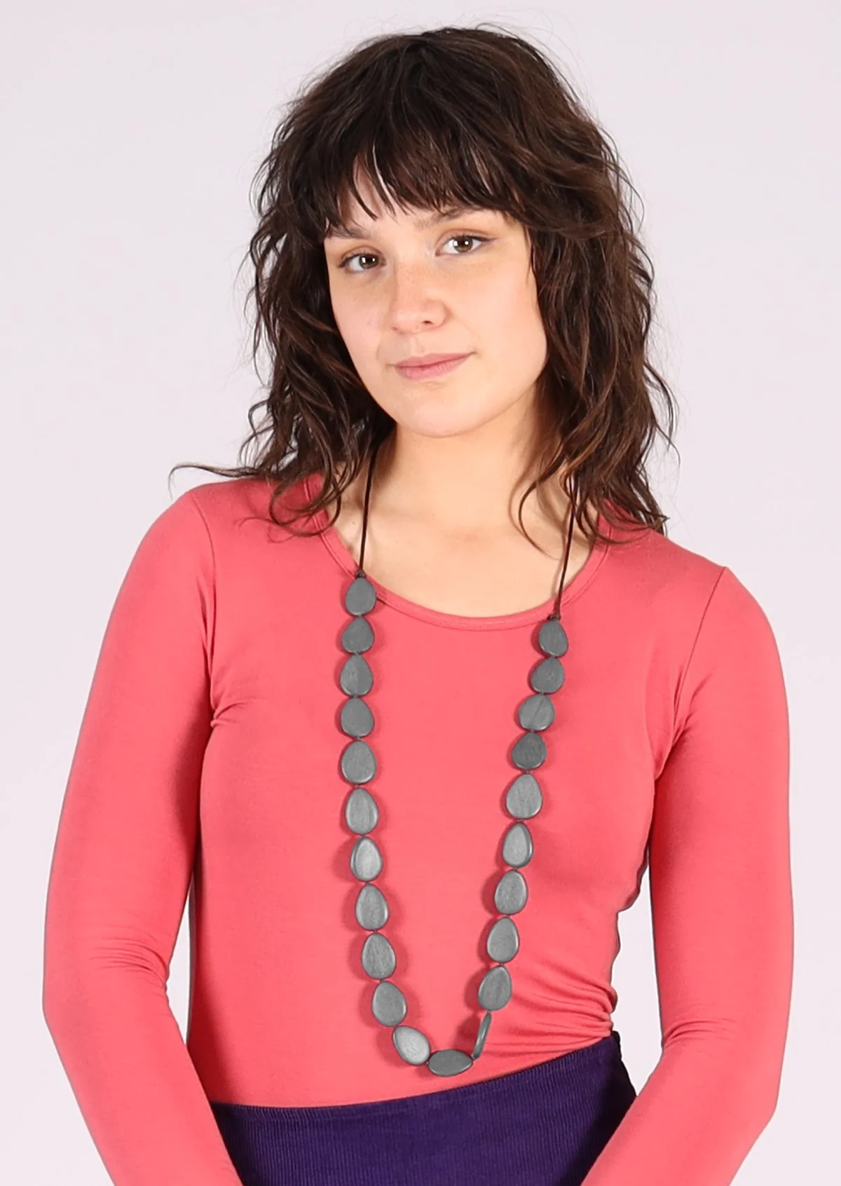 Layla Long Necklace Shady Grey - Ysert