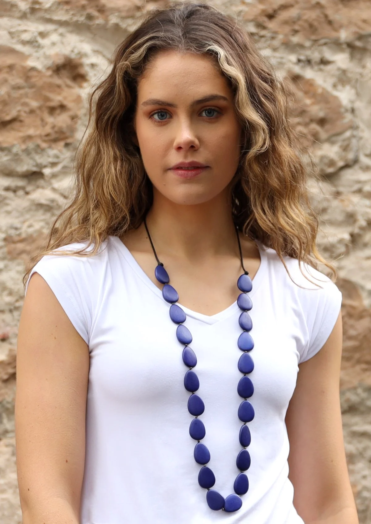 Layla Long Necklace Cobalt Blue - Ysert