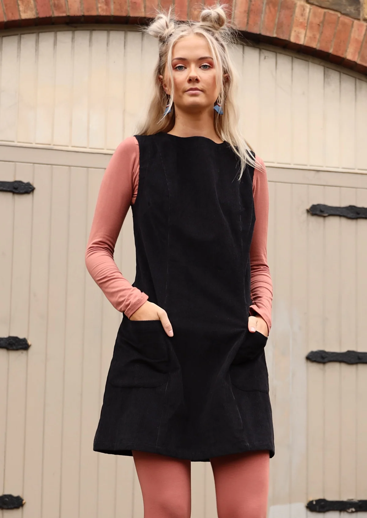 Polly Pocket Corduroy Tunic Black - Ysert