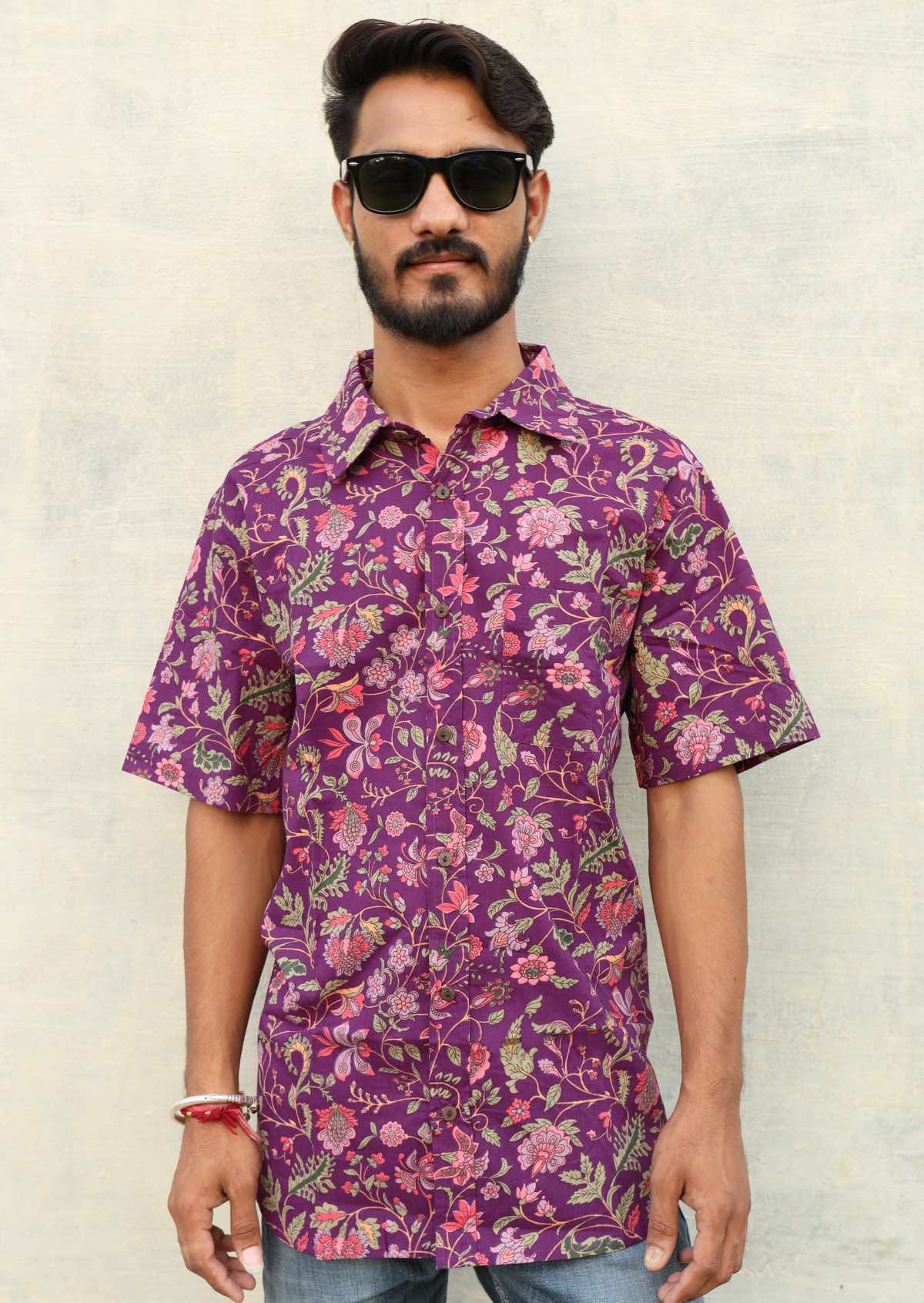 Men's Cotton Shirt Amethyst - Ysert