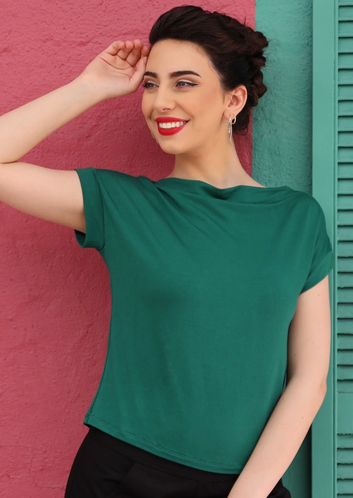 Wide Neck Mod Top Jade Green - Ysert