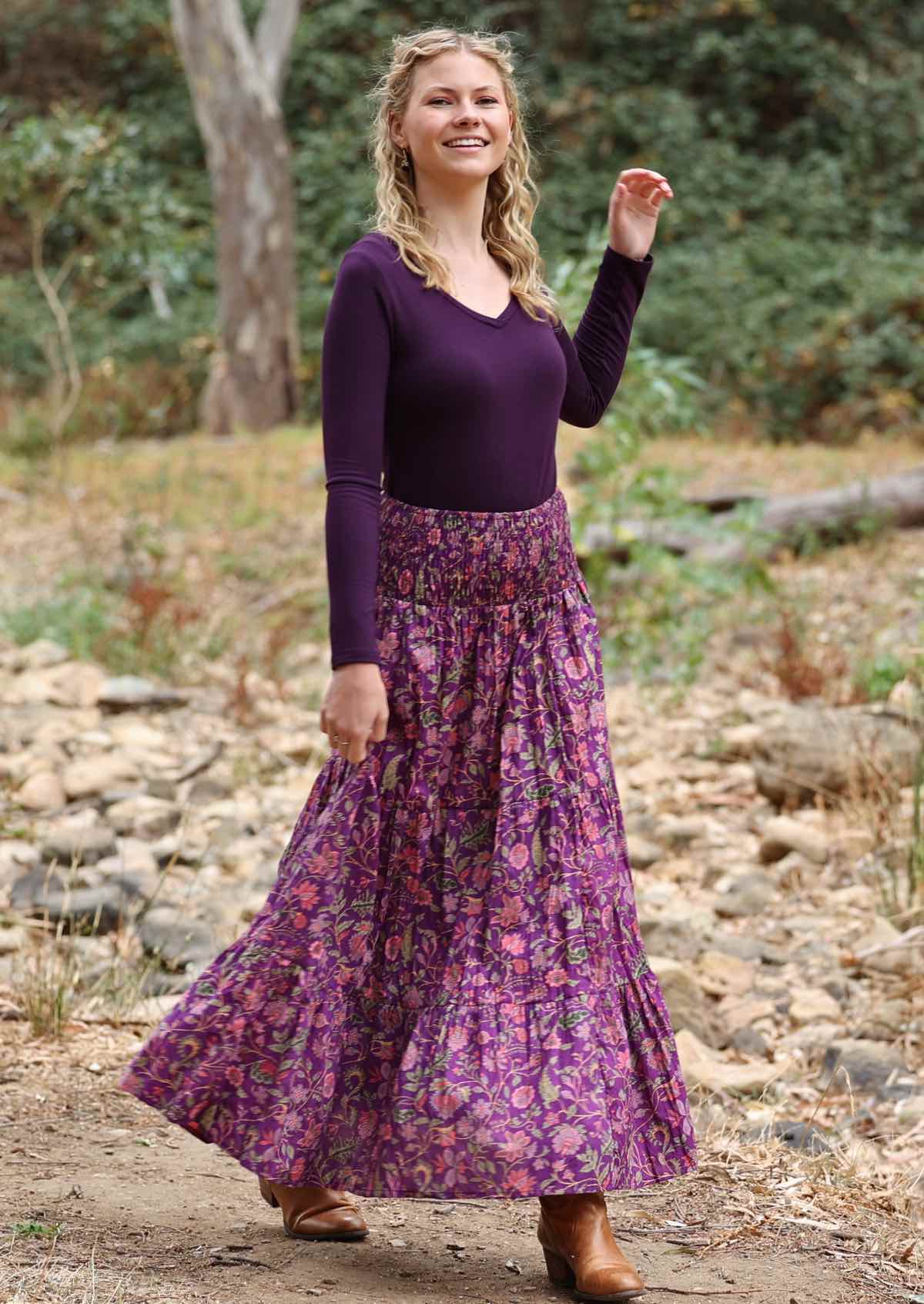 Dawn Maxi Skirt Amethyst - Ysert