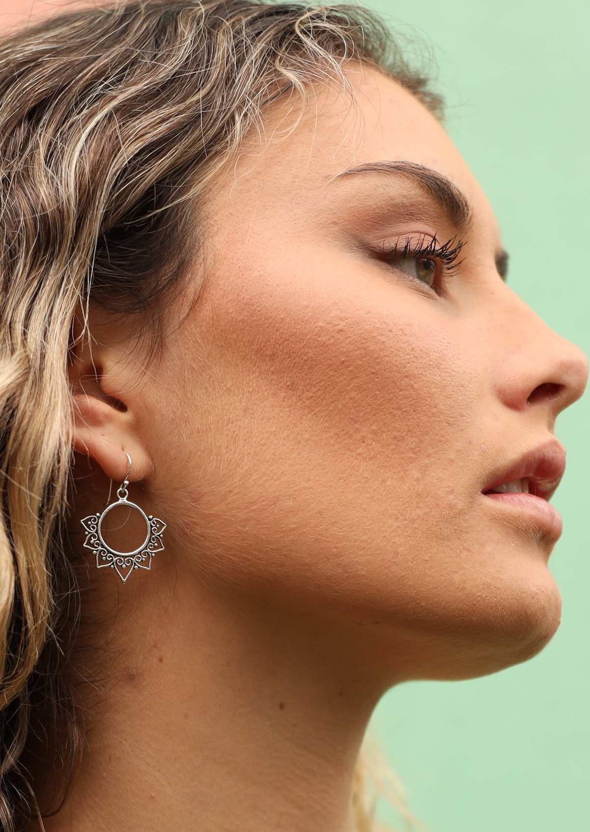 Heart Petal Silver Earrings - Ysert