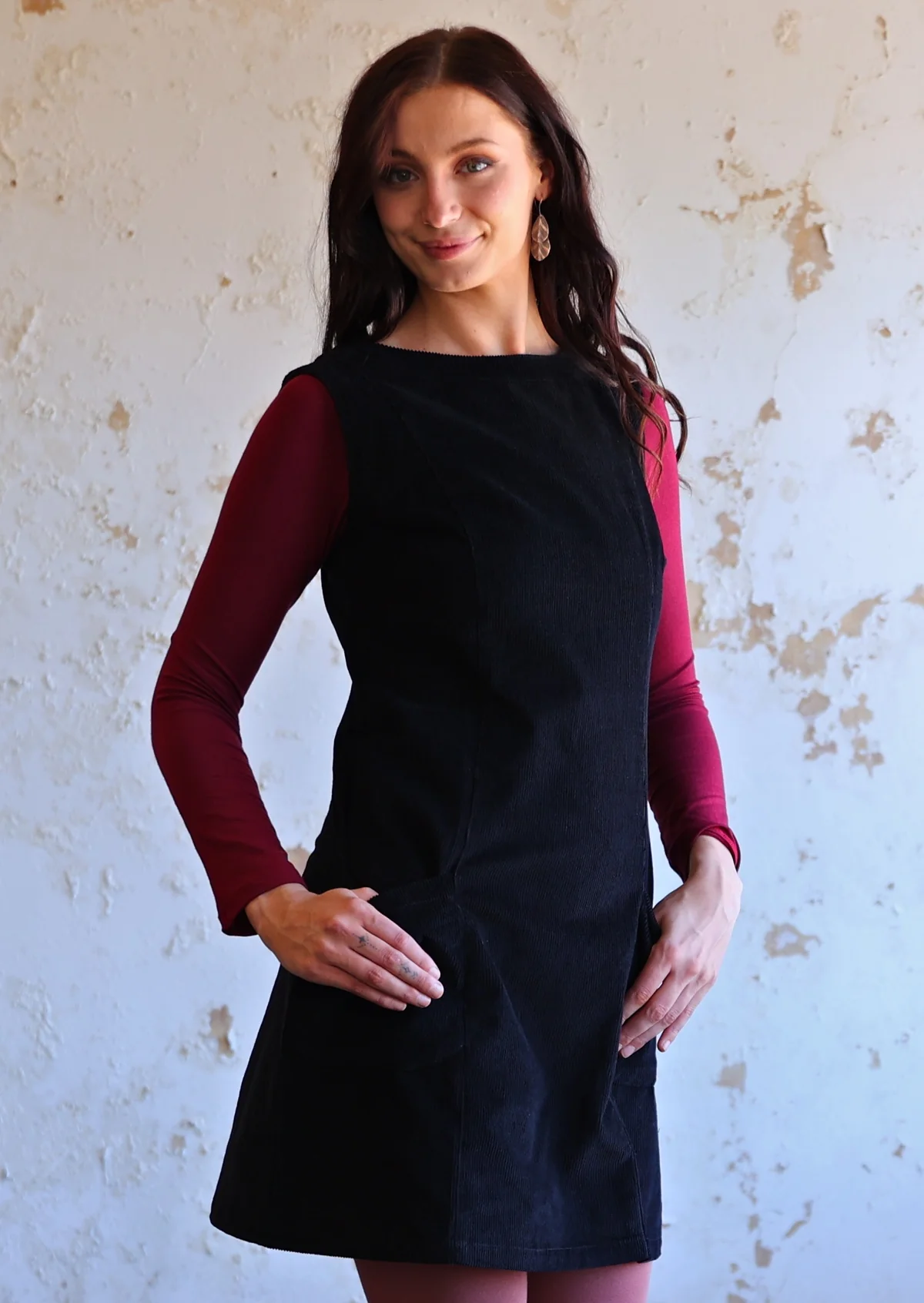 Polly Pocket Corduroy Tunic Black - Ysert