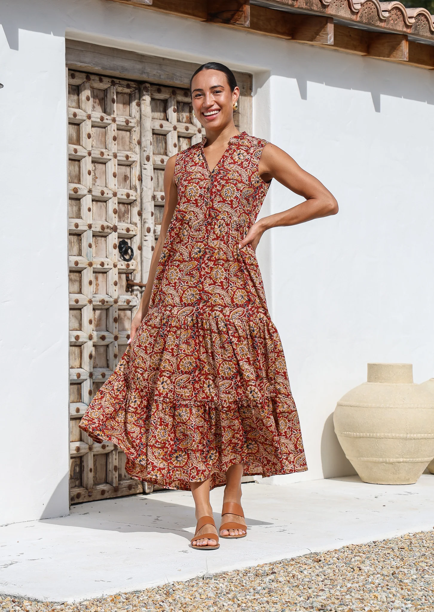 Boho Tiered Maxi Dress Mayur - Ysert