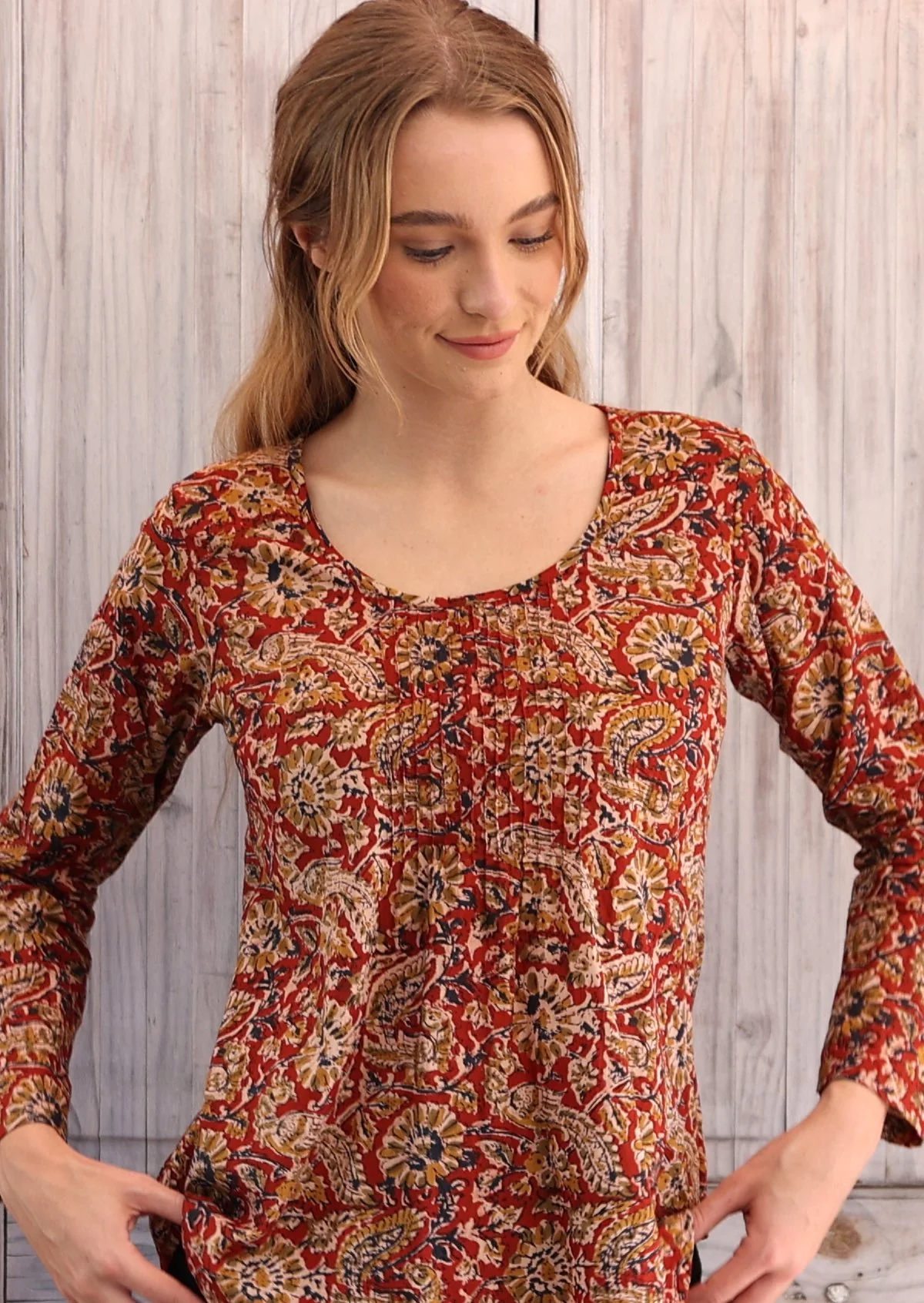 Tulsi Long Sleeve Top Mayur - Ysert