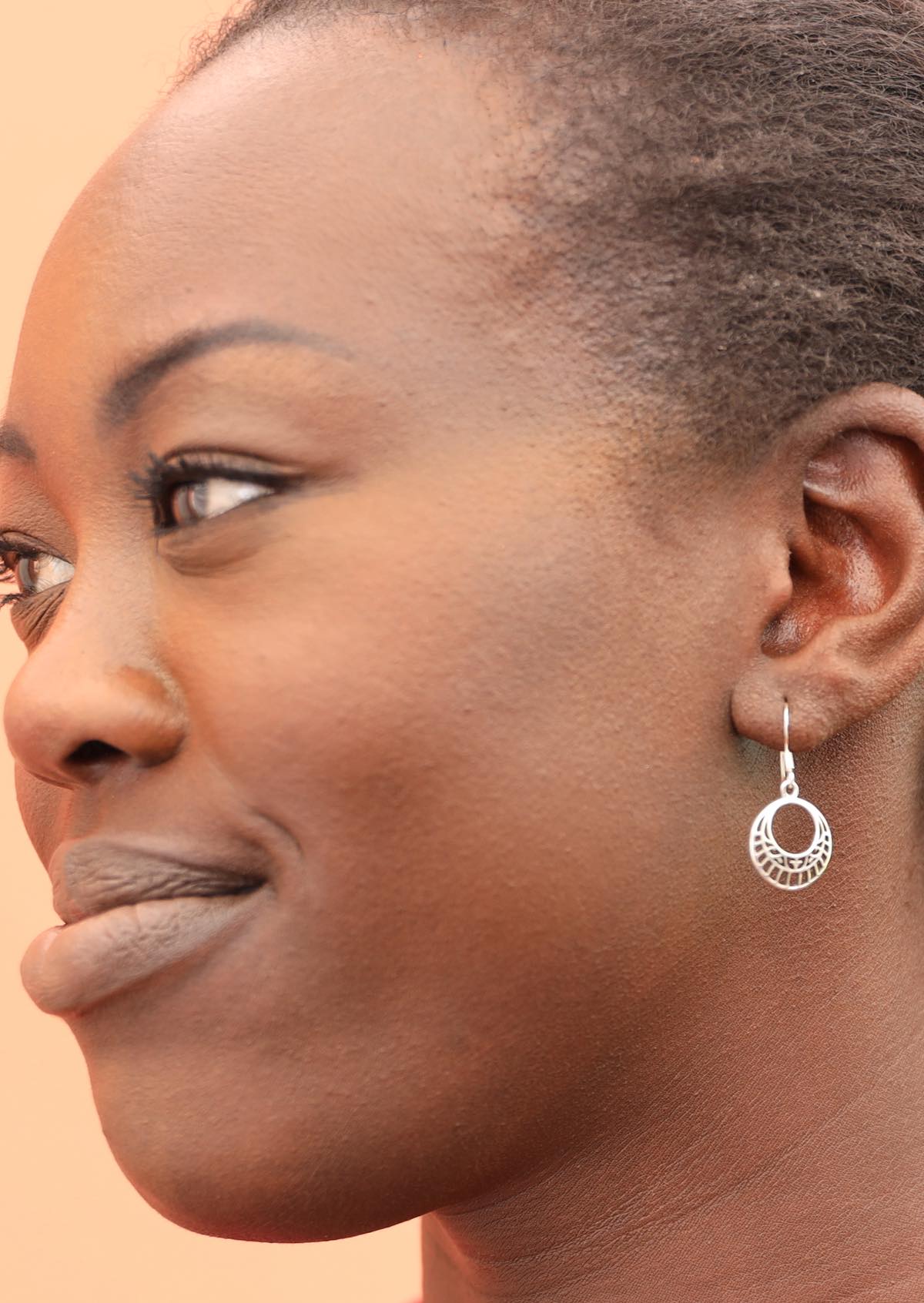 Divine Disk Silver Dangle Earrings - Ysert