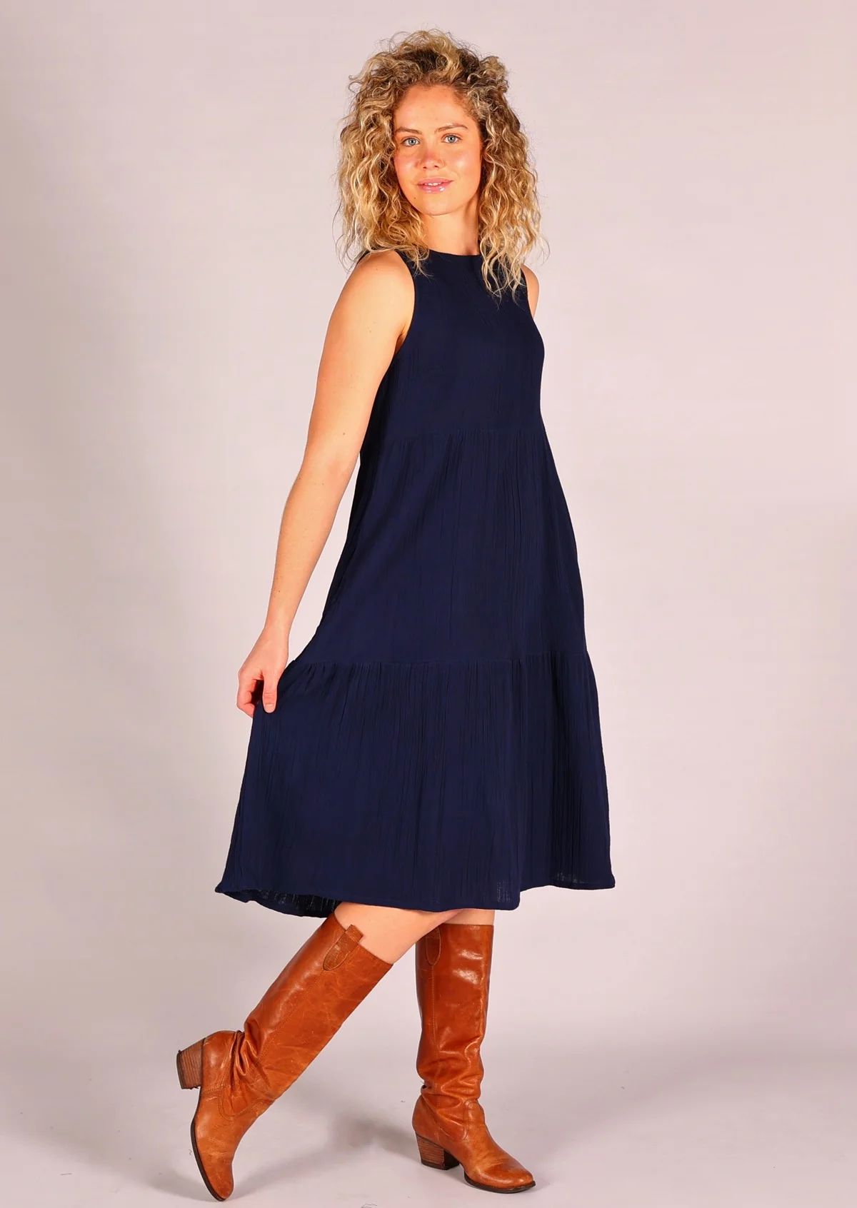 Tully Dress Ocean Cavern - Ysert