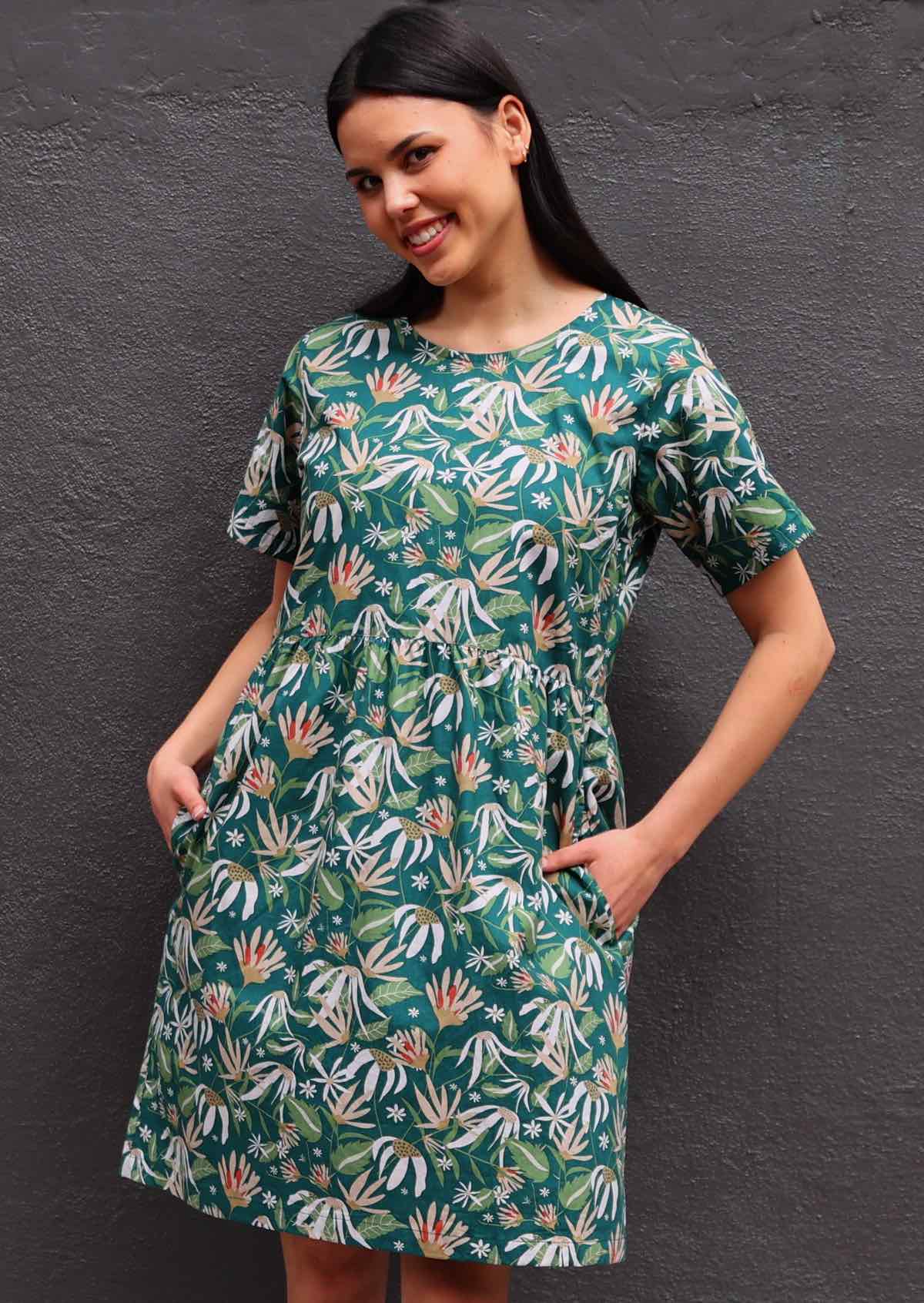 Mabel Dress Flannel Flower - Ysert