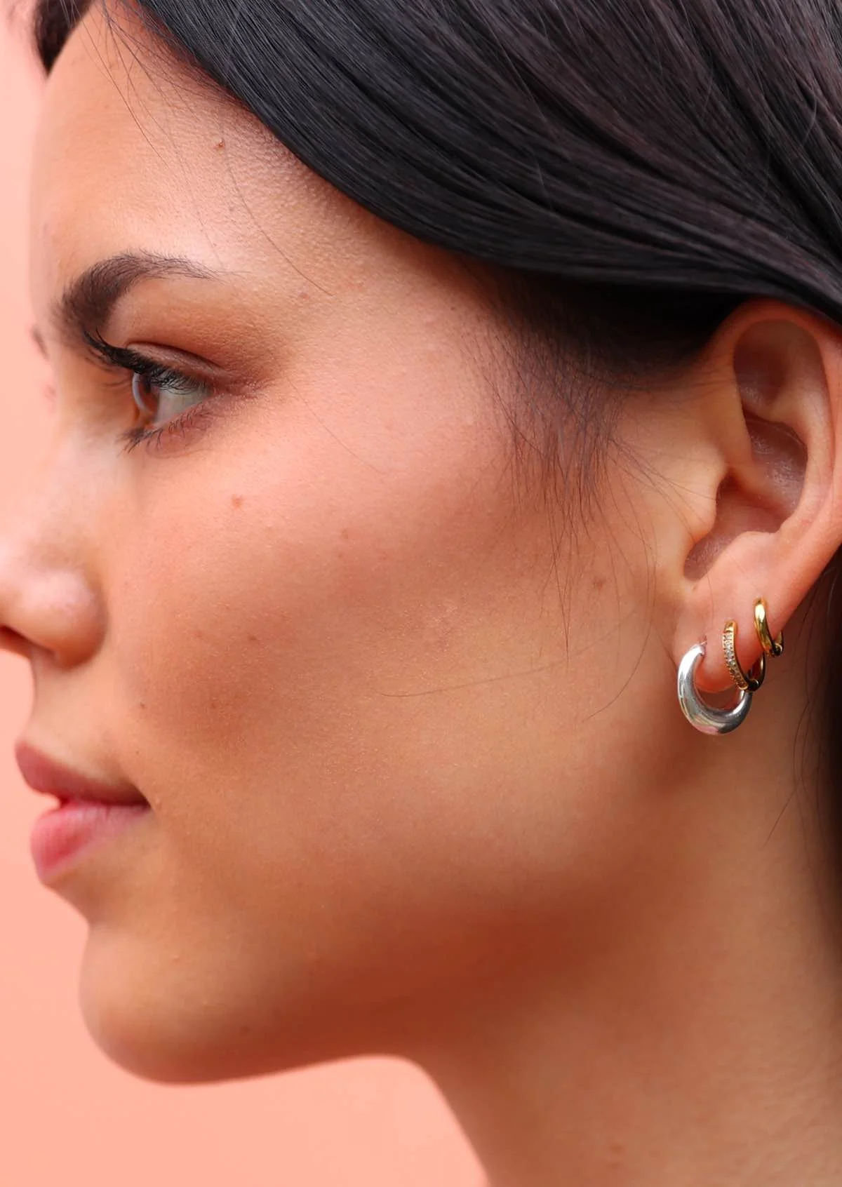 Silver Huggie Hoop Earrings - Ysert