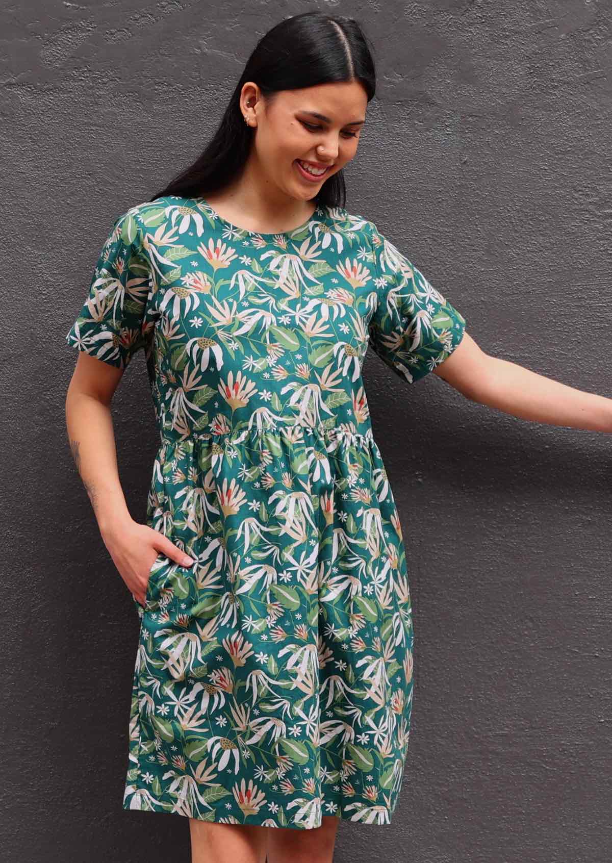 Mabel Dress Flannel Flower - Ysert
