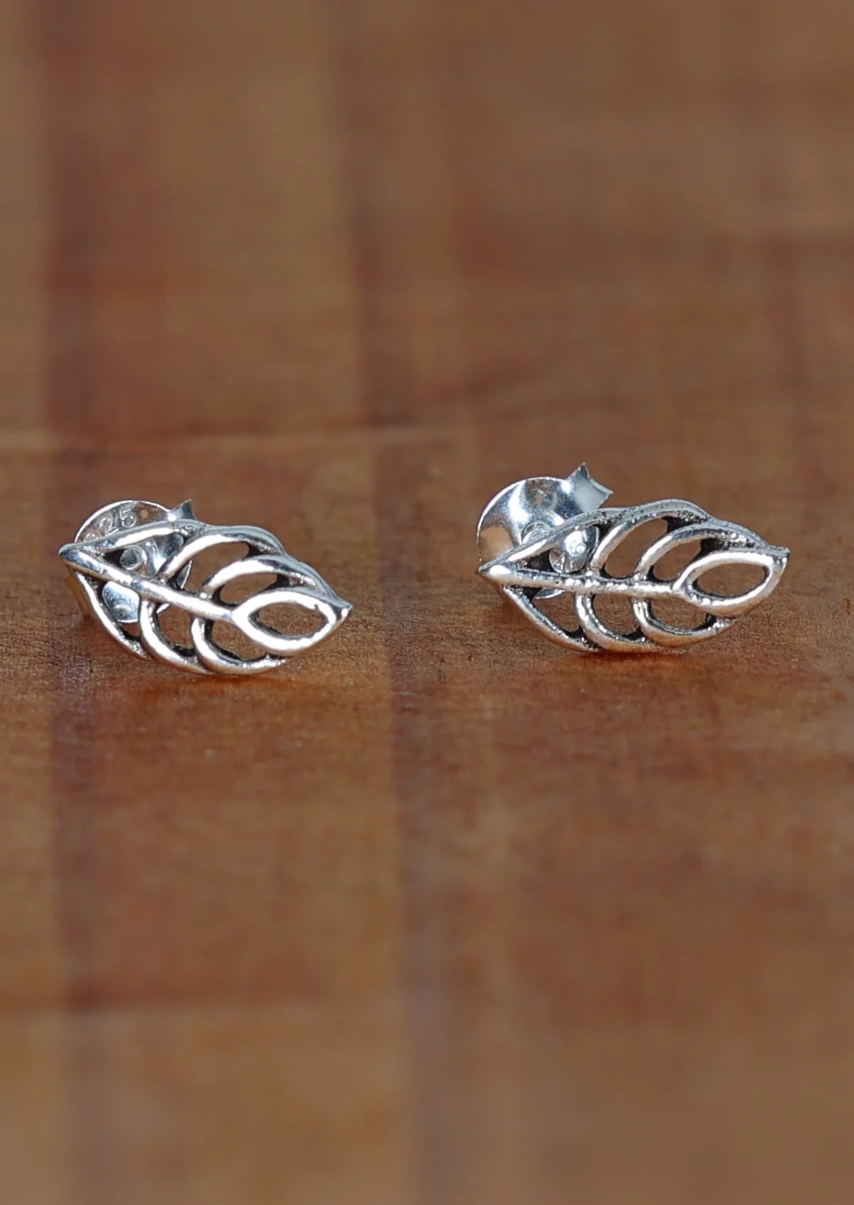 Leaf Laugh Love Silver Studs - Ysert