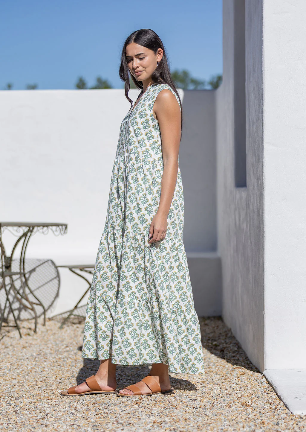 Boho Tiered Maxi Dress Buttercup - Ysert
