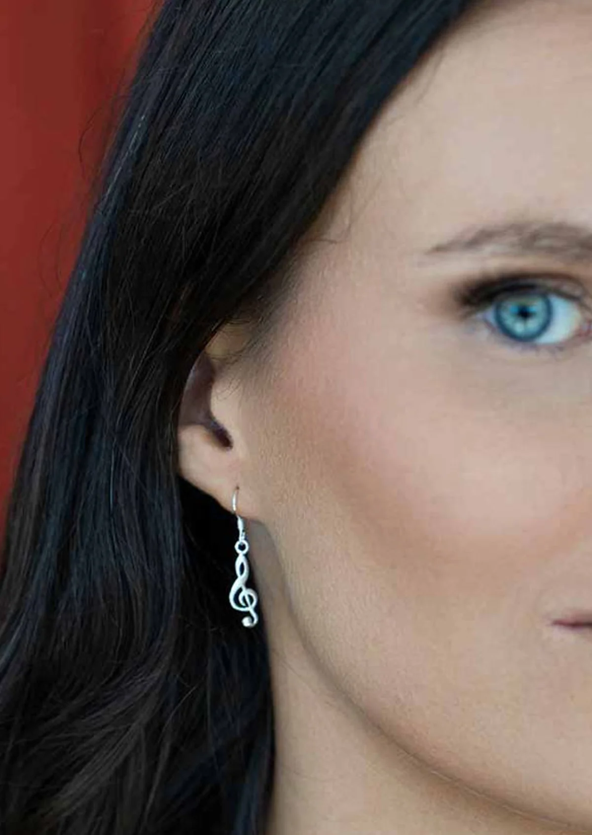 Silver Treble Clef Earrings - Ysert