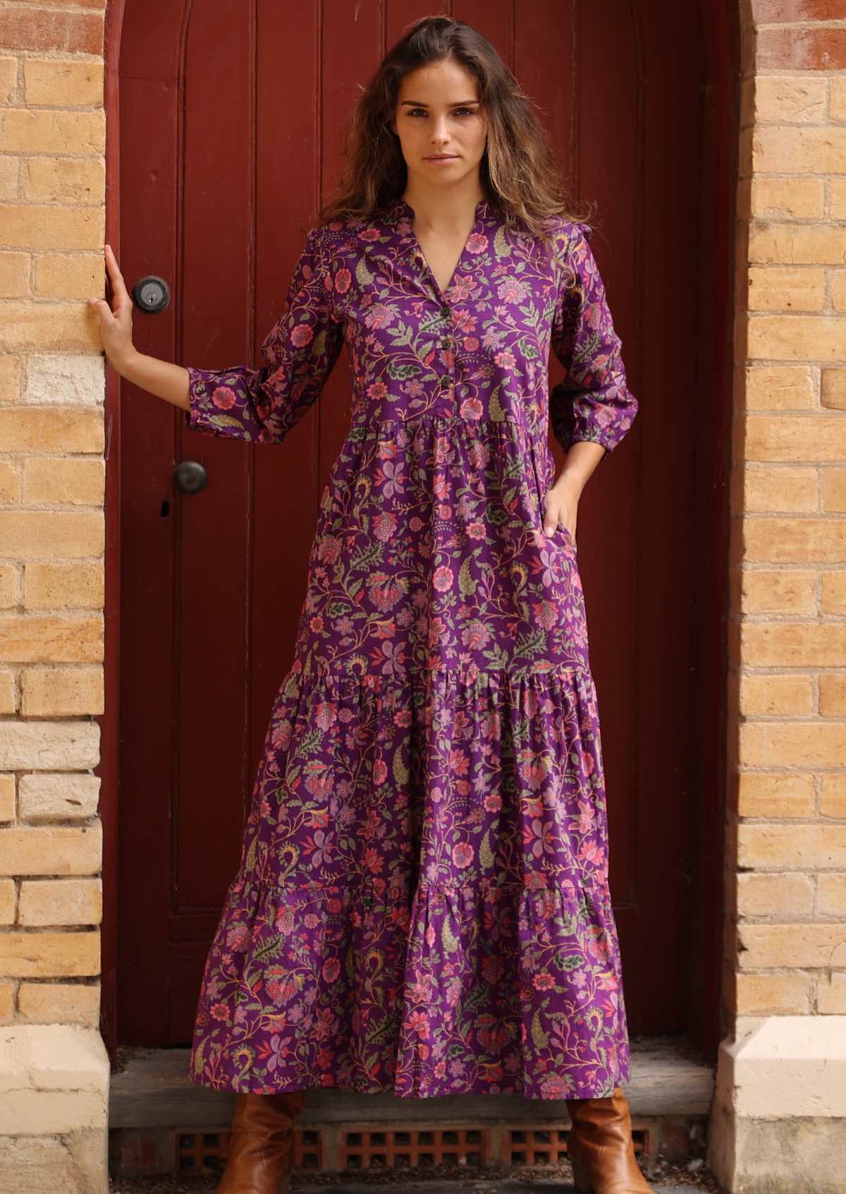 Amethyst Tiered Maxi Dress - Ysert