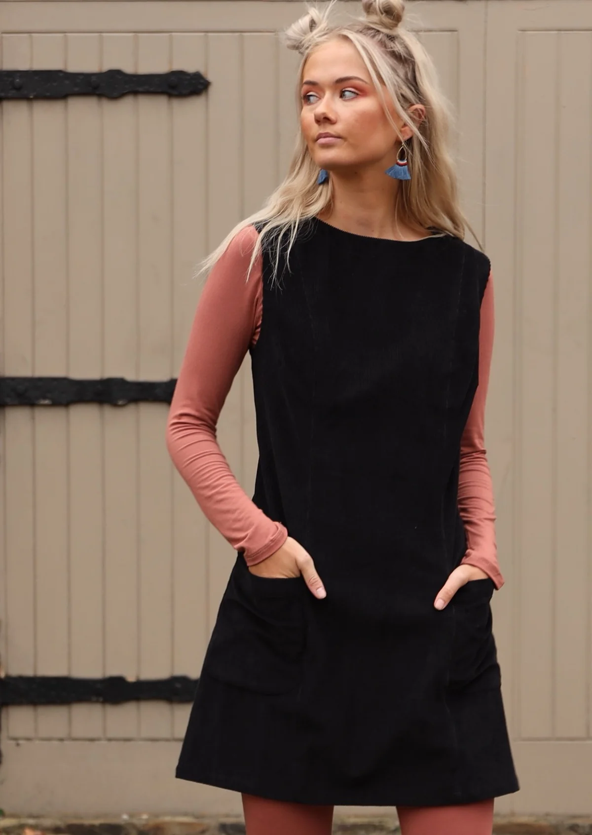 Polly Pocket Corduroy Tunic Black - Ysert