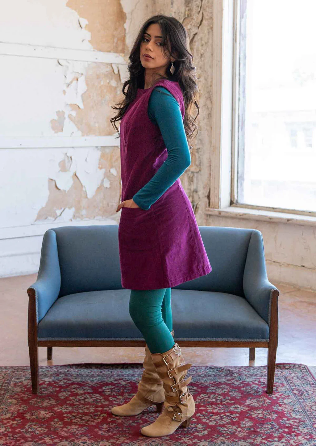 Polly Pocket Corduroy Tunic Plum Caspia - Ysert