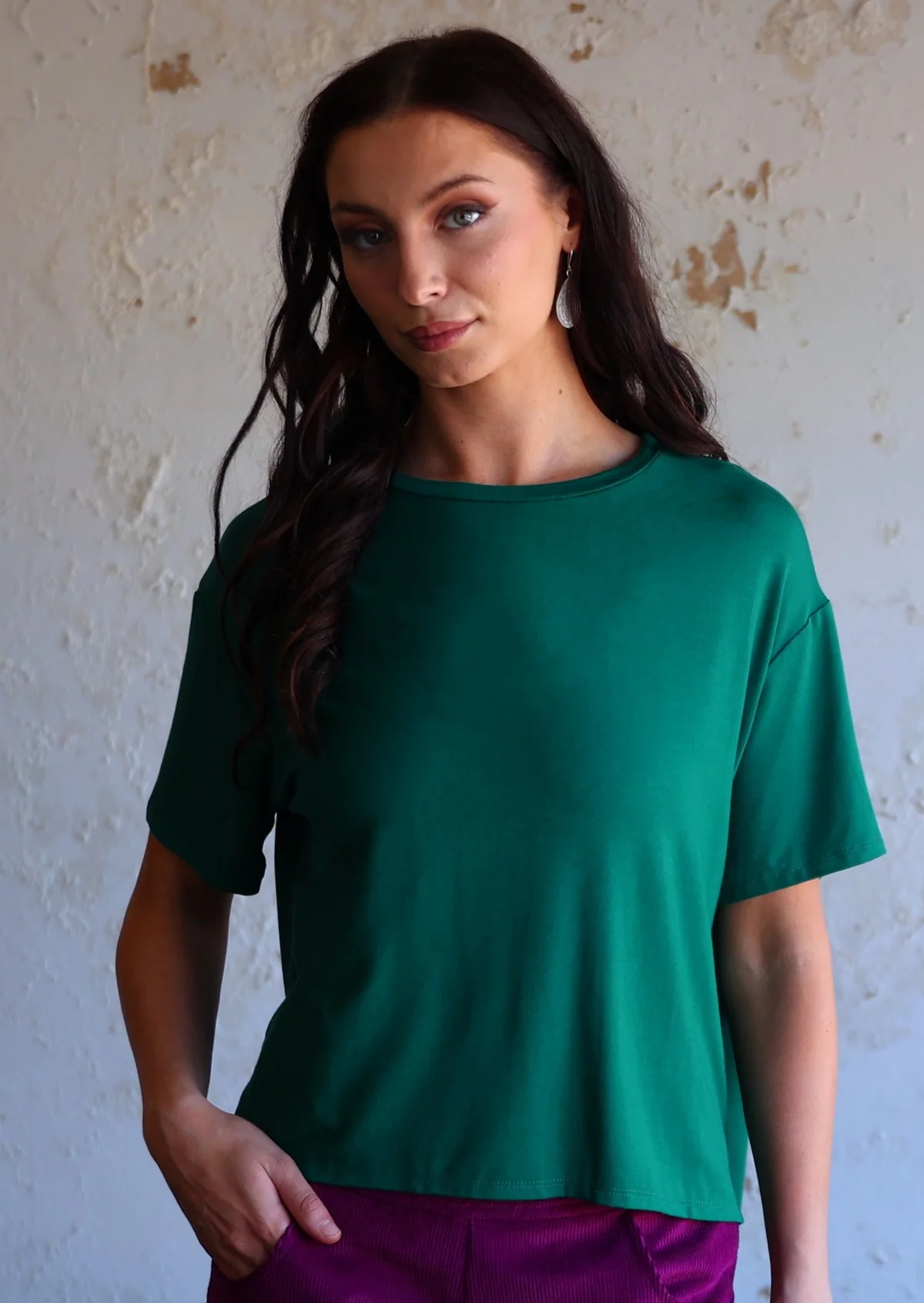 Boxy T-shirt Jade Green - Ysert