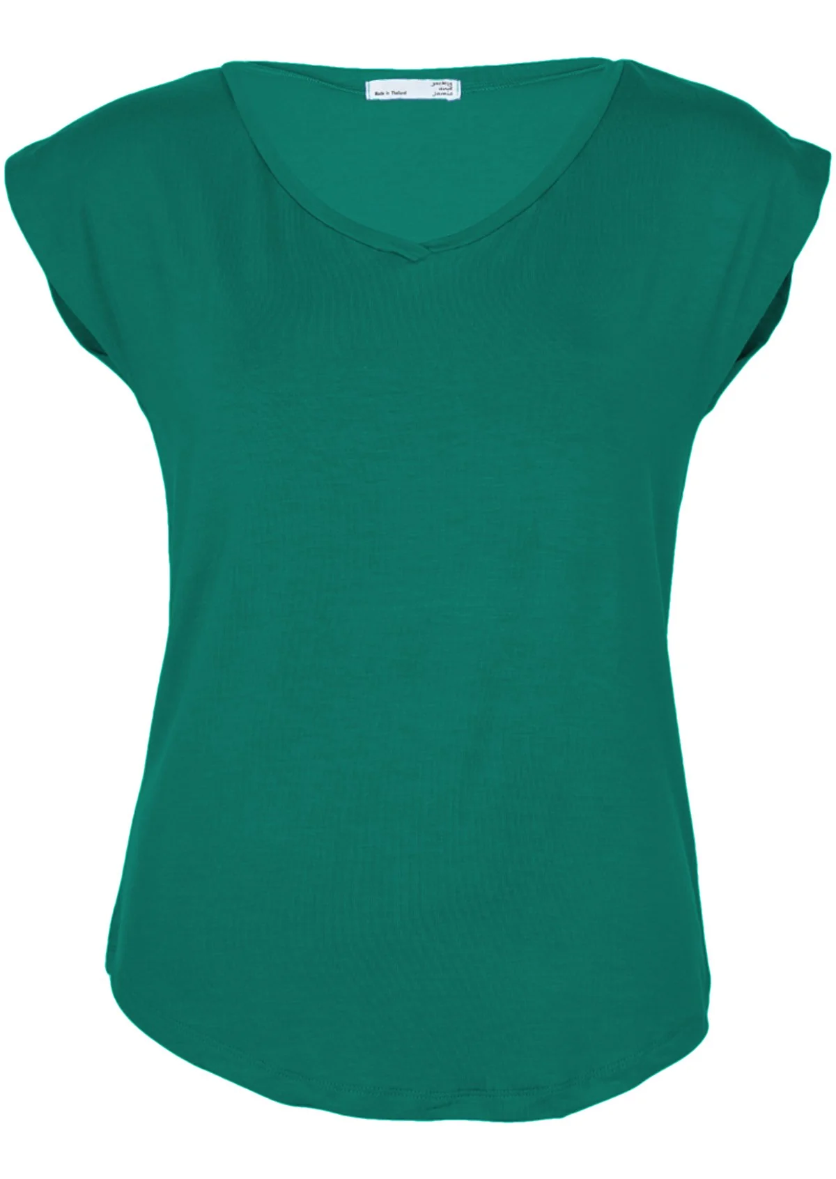 Simple Top V-neck Jade Green - Ysert