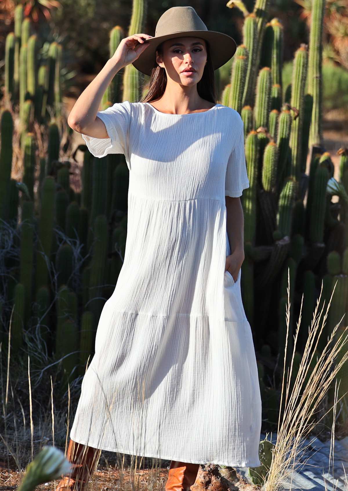 Claudia Dress Natural White - Ysert