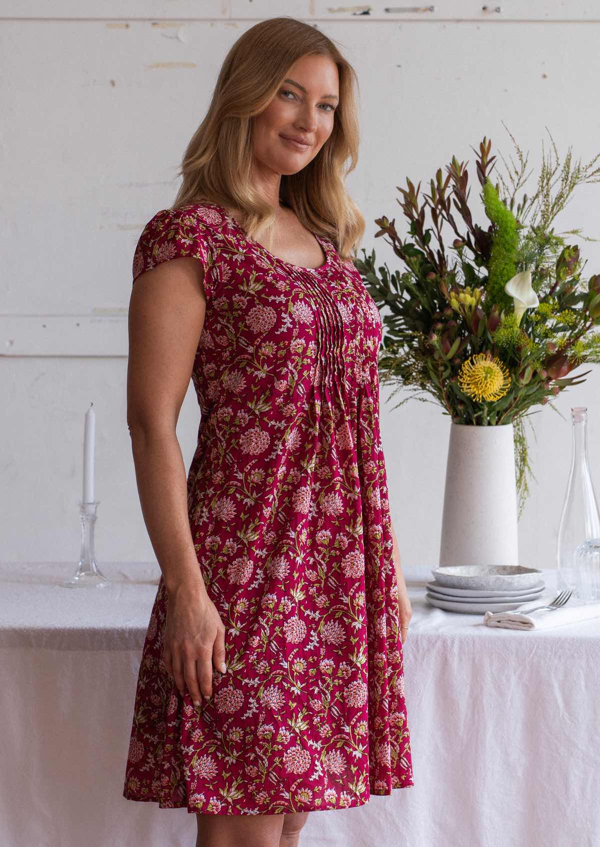Tulsi Dress Cranberry - Ysert