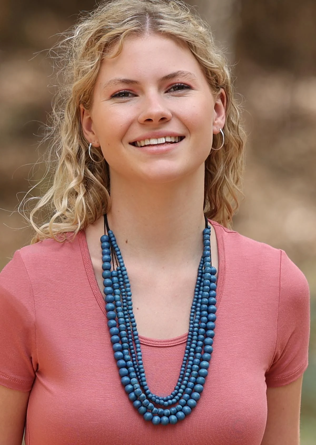 Jasmine Necklace Denim Blue - Ysert