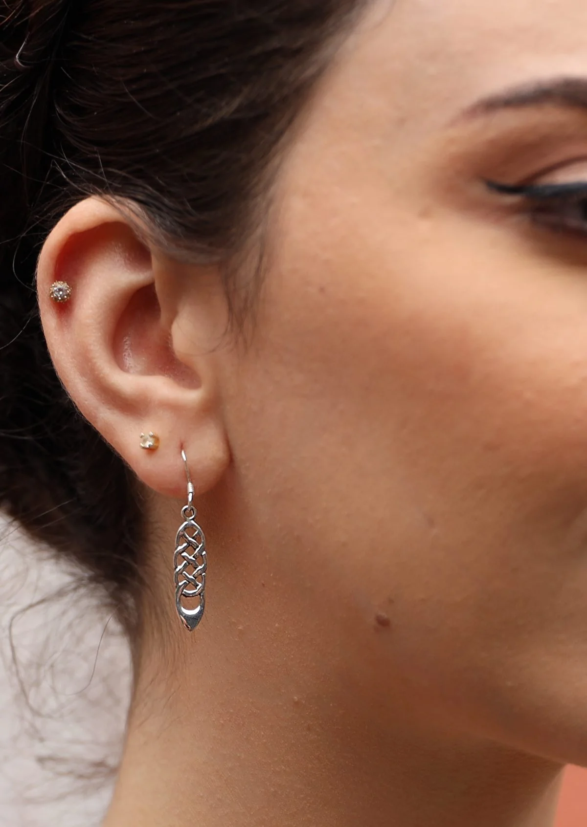 Woven Braid Silver Earrings - Ysert