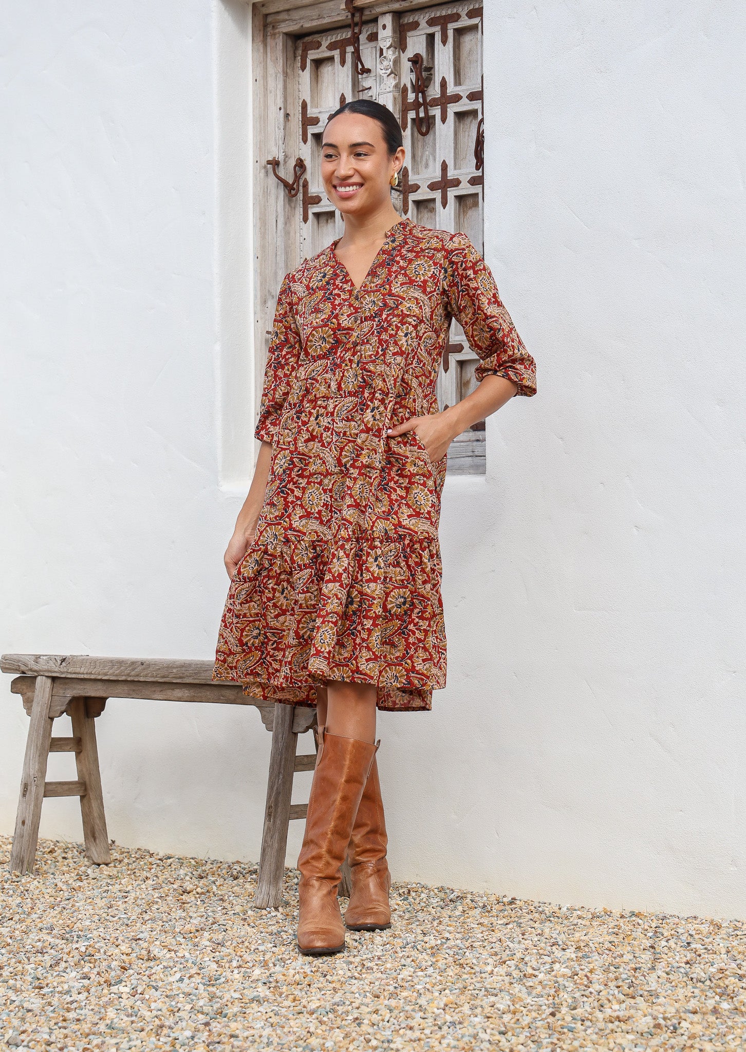 Tiered Midi Dress Mayur - Ysert