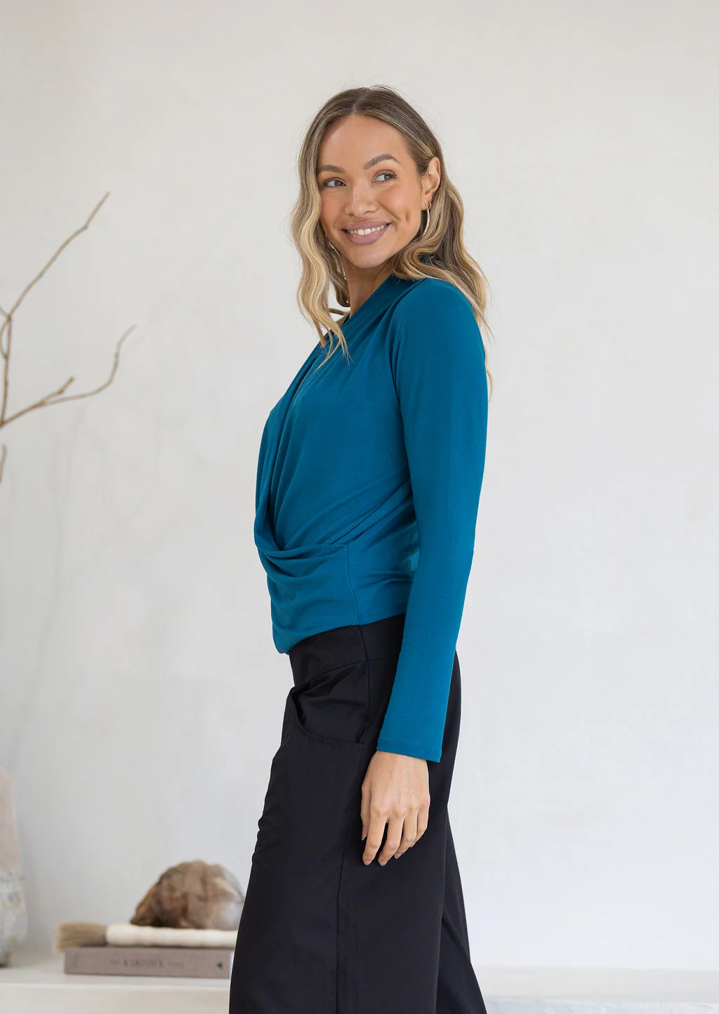 False Wrap Top Teal - Ysert