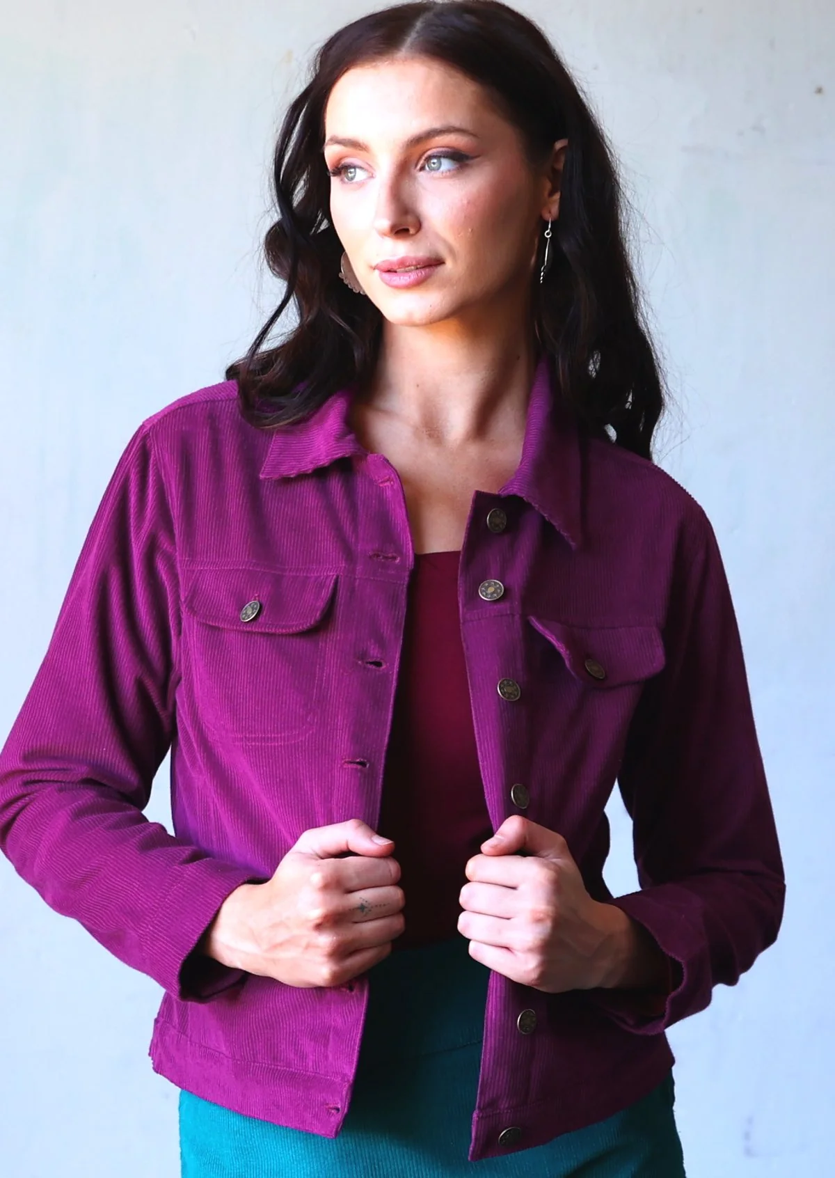 Corduroy Jacket Plum Caspia - Ysert