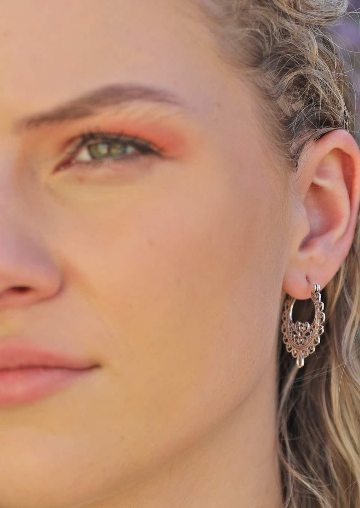 Gilded Arc Silver Earrings - Ysert