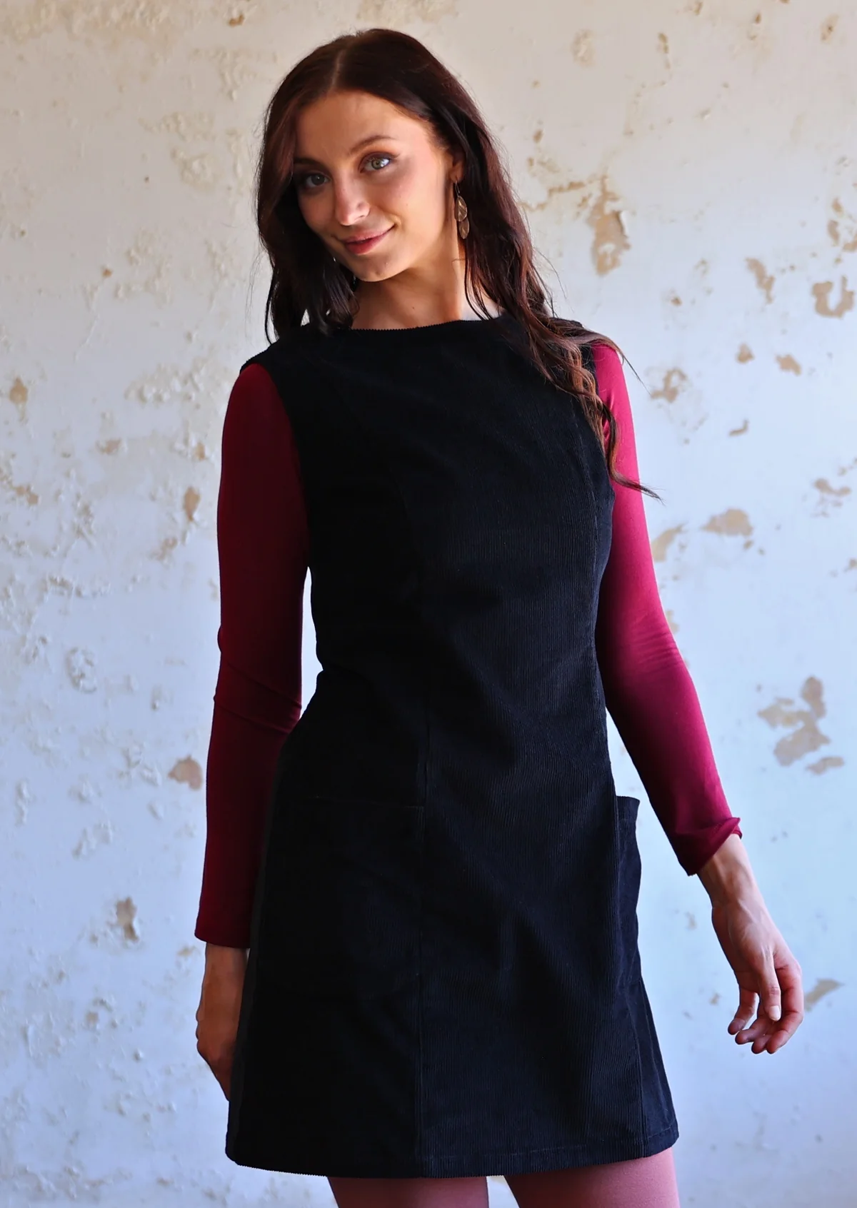 Polly Pocket Corduroy Tunic Black - Ysert