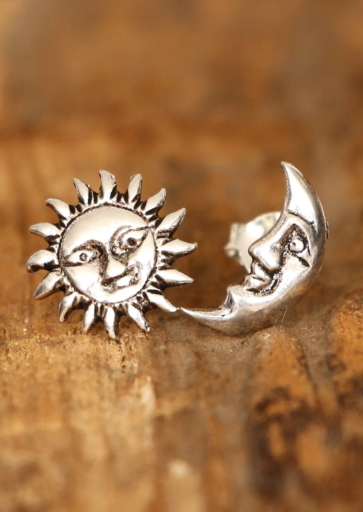 Sun and Moon Silver Studs - Ysert