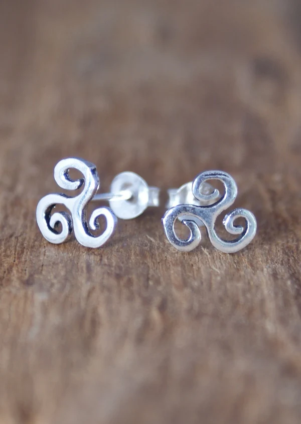 Triskele Silver Studs - Ysert