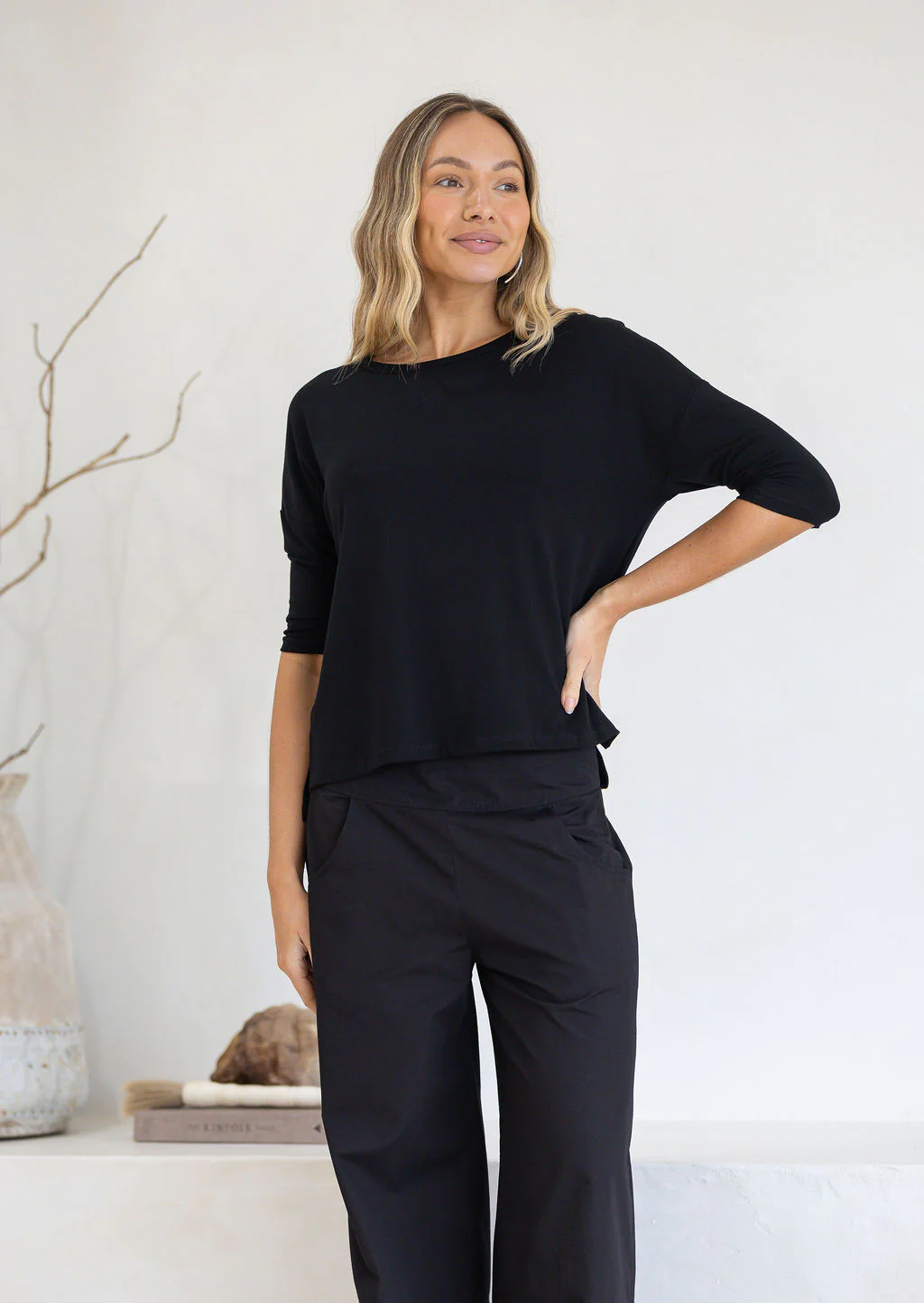 Everyday Relaxed Fit Top Black - Ysert