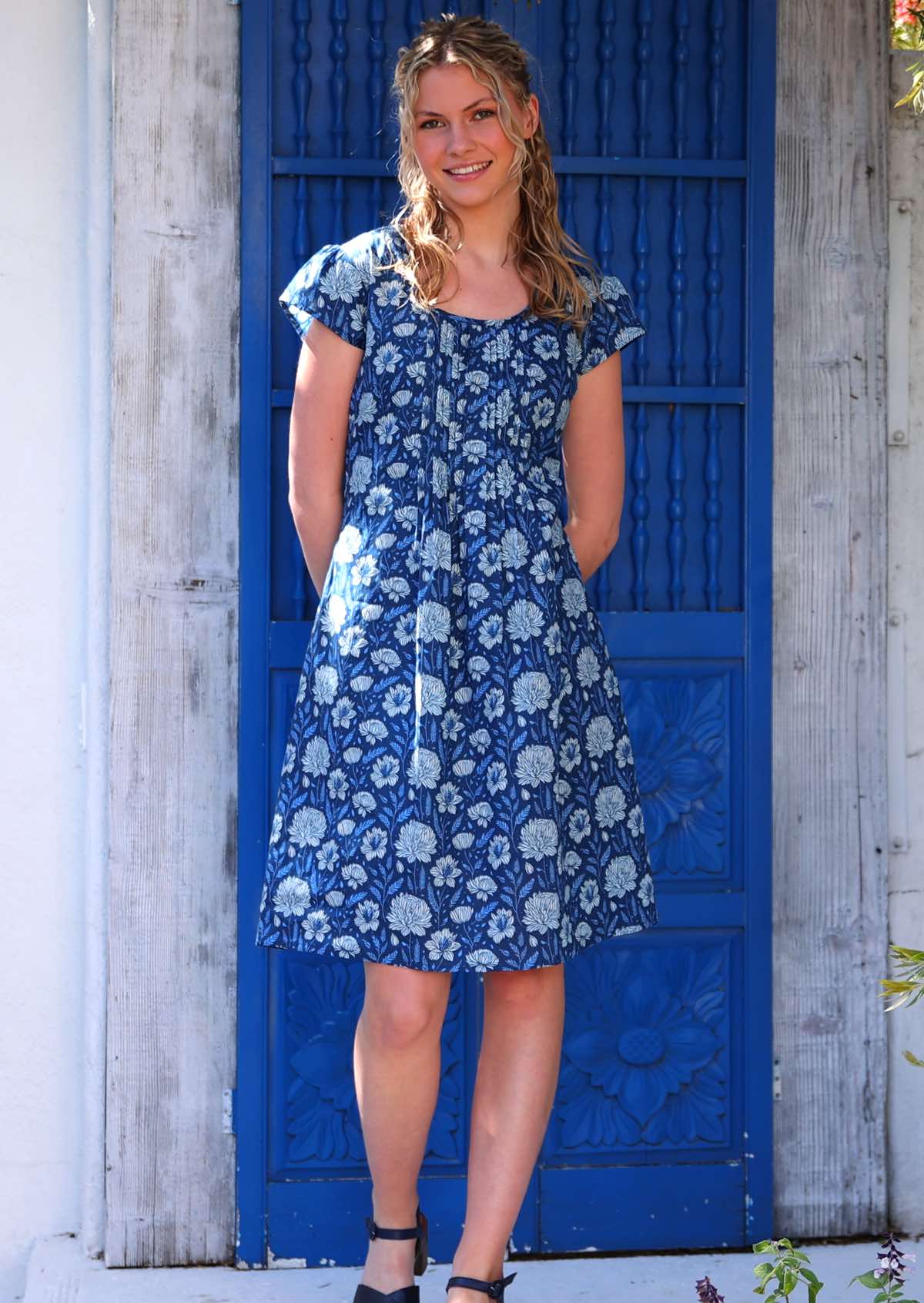 Tulsi Dress Blue Meadow - Ysert