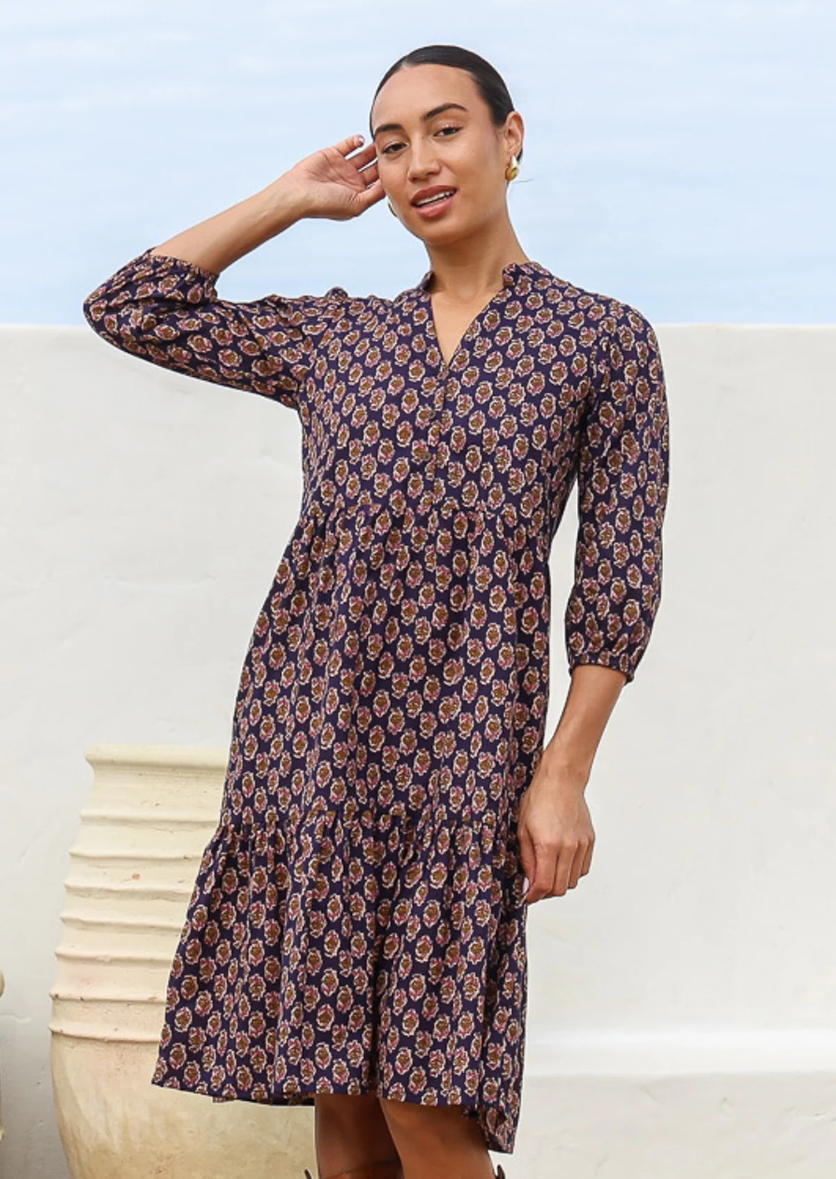 Tiered Midi Dress Kumari - Ysert