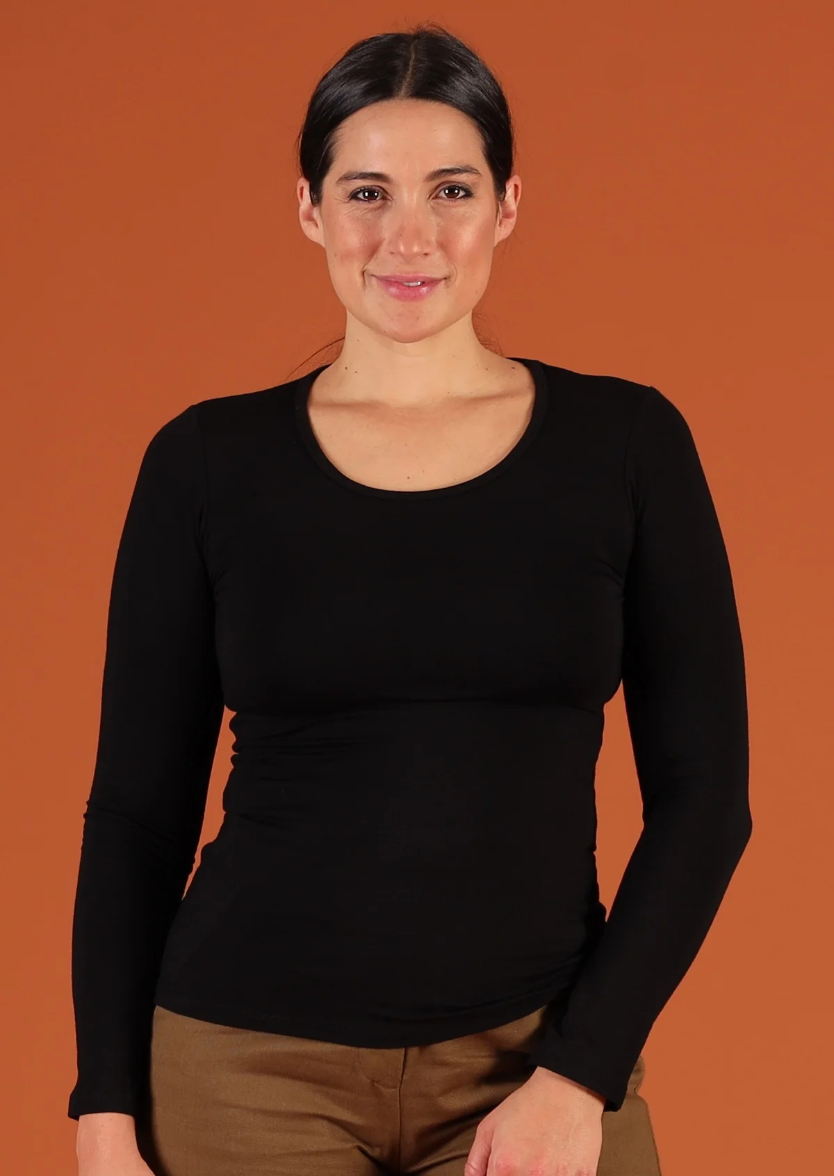 Round Neck Top Black - Ysert