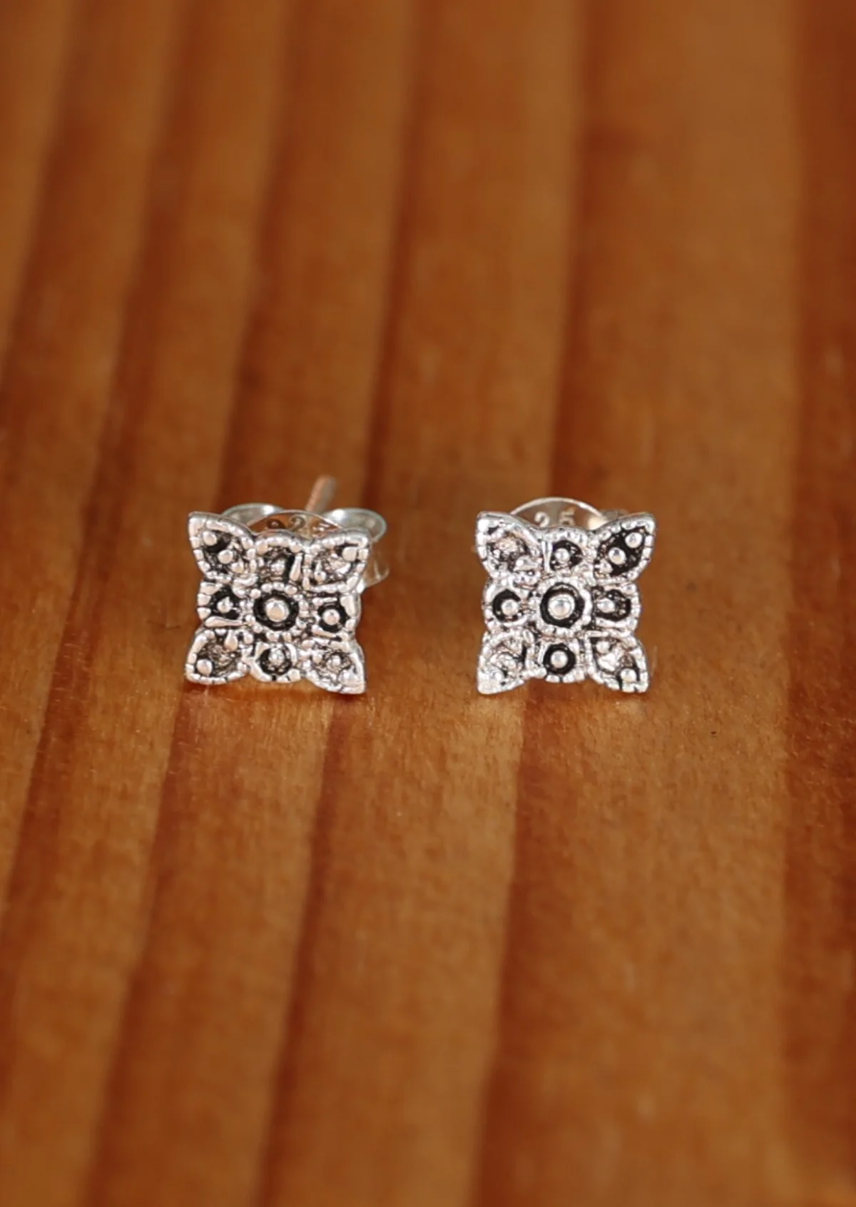 Boho Blooms Silver Studs - Ysert
