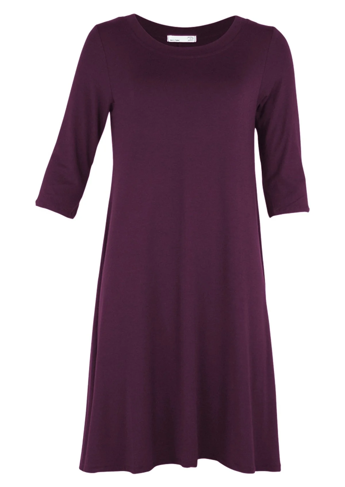 Half Sleeve Jersey Dress Dark Purple - Ysert