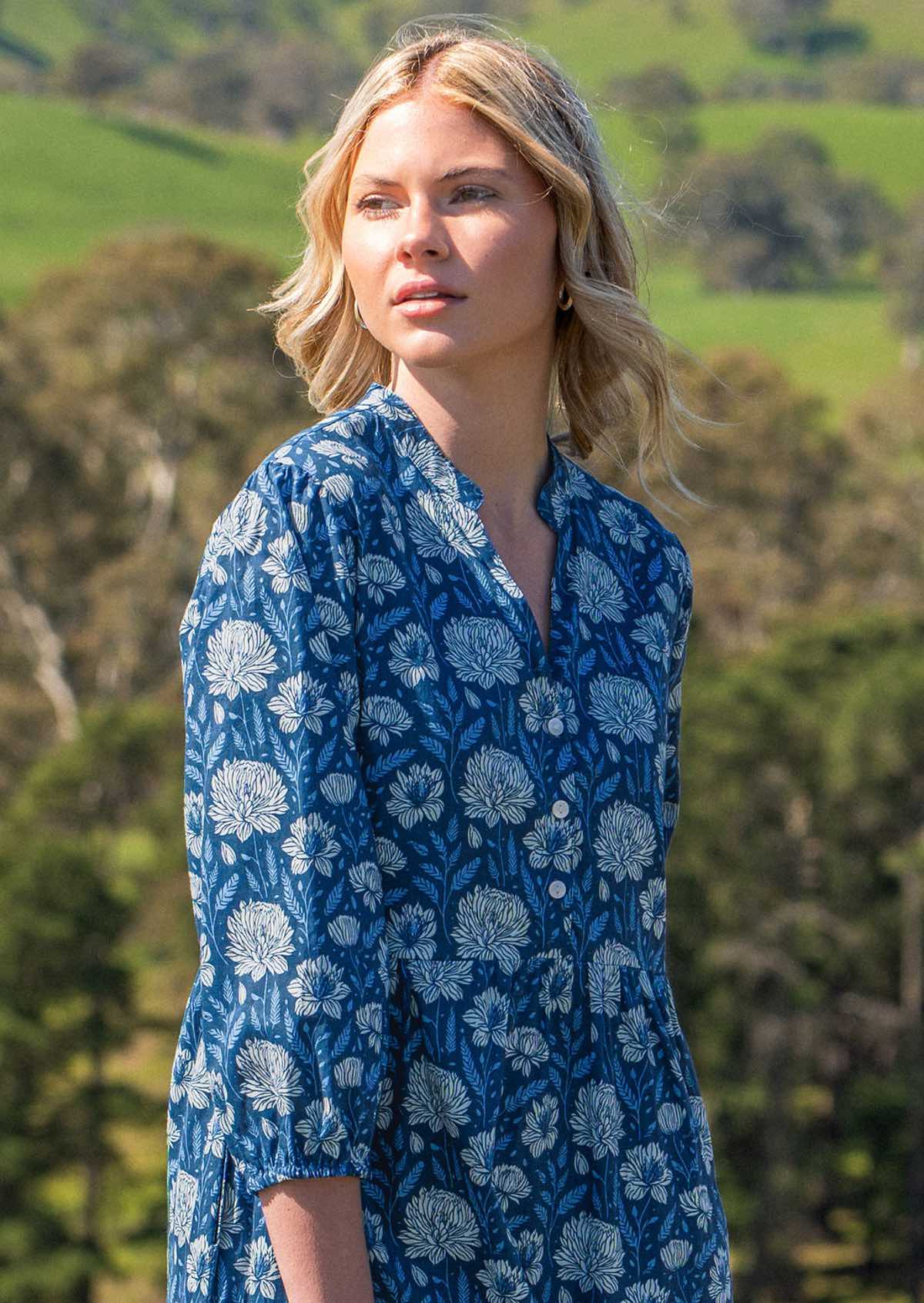 Blue Meadow Tiered Maxi Dress - Ysert