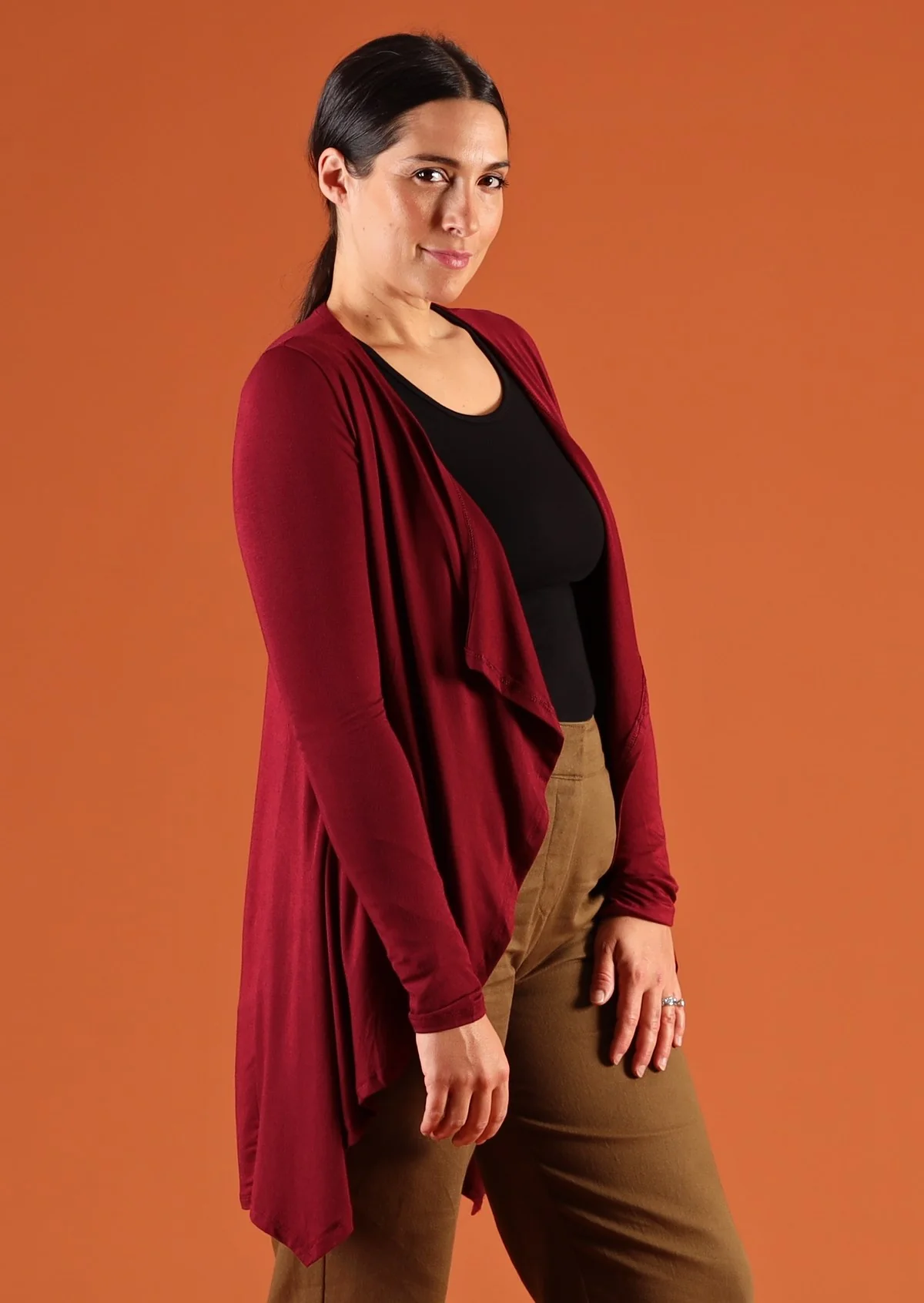Waterfall Cardi Maroon - Ysert